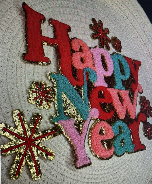 Happy New Year Chenille Patch