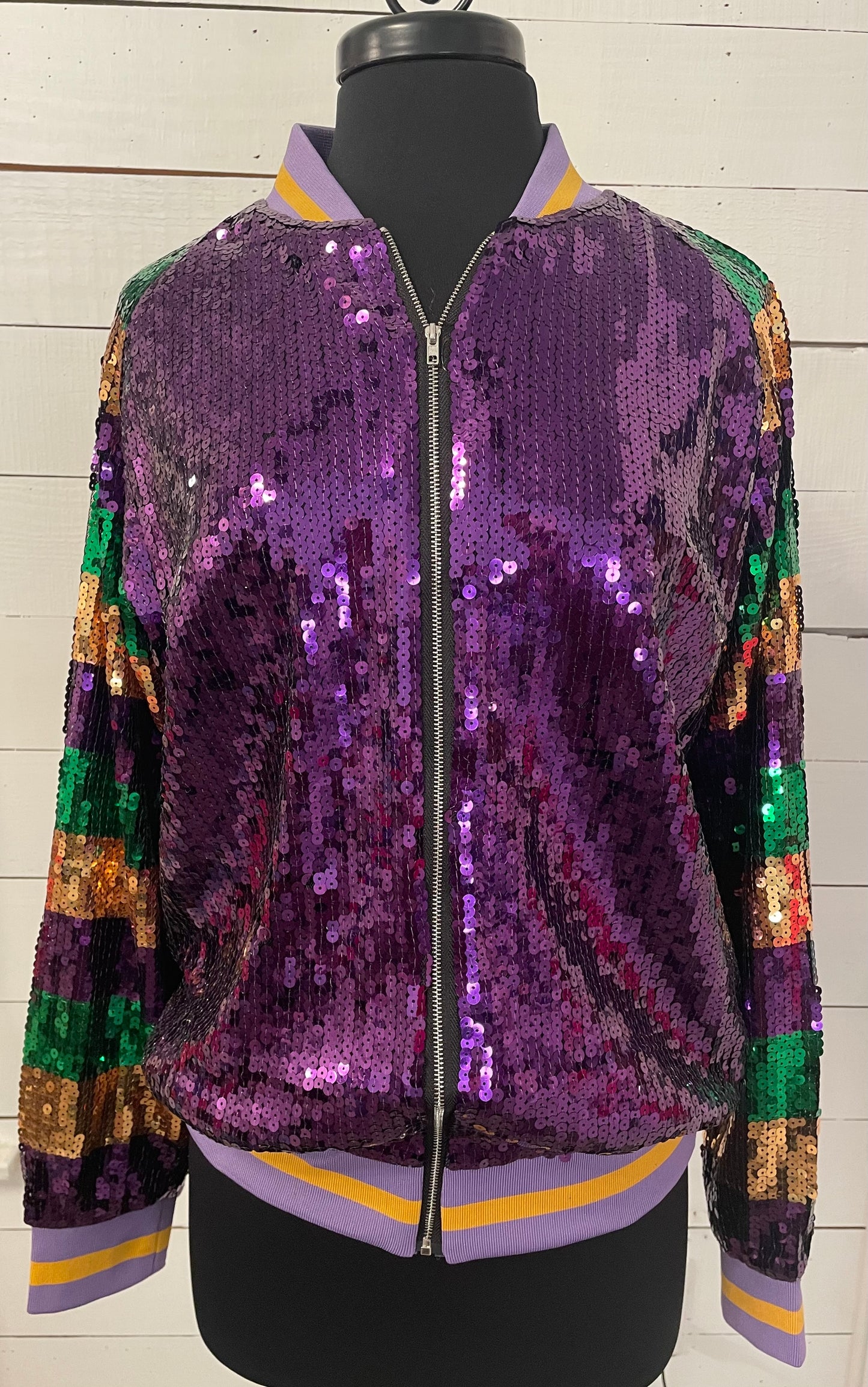 Mardi Gras Sequin Bomber Jacket, Mardi Gras Sequin Jacket, Multicolor Sequin Jacket, Sequin Bomber Jacket, Woman Jacket, Mardi Gras outfit, Sequin Jacket, Mardi Gras Jacket