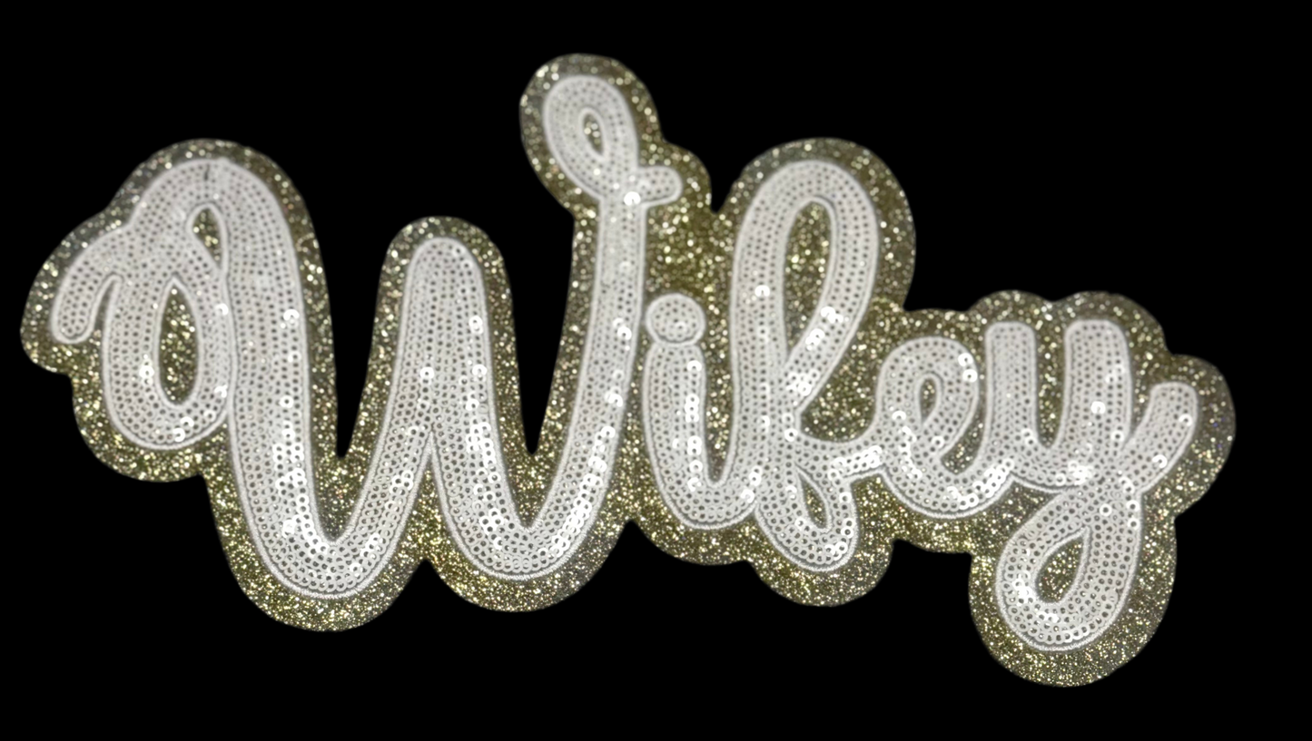 Wifey Patch, 11 in Patch, Sequin Patch, Bride Patch, Bridal Shower Patch, Bachelorette Patch, Iron on Patch, DIY