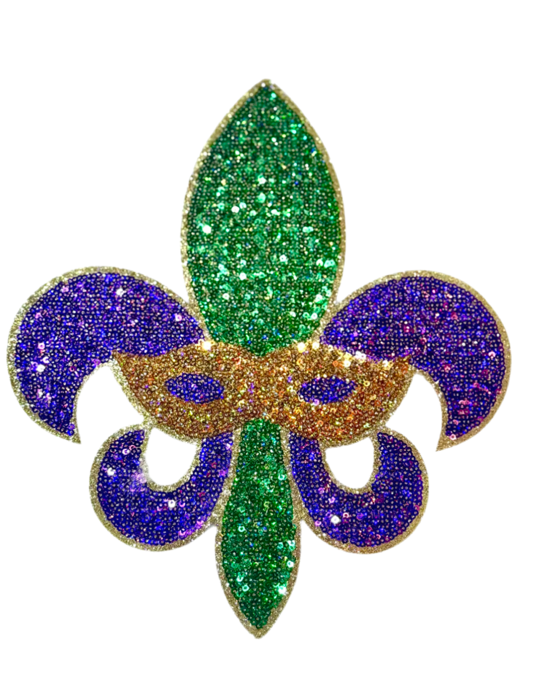 Mardi Gras Sequin Patch, Sequin Fleur de Lis, Carnival Patch, Mardi Gras Patch, Sequin Mardi Gras, DIY, Mardi Gras Attire, Sequin Patch,