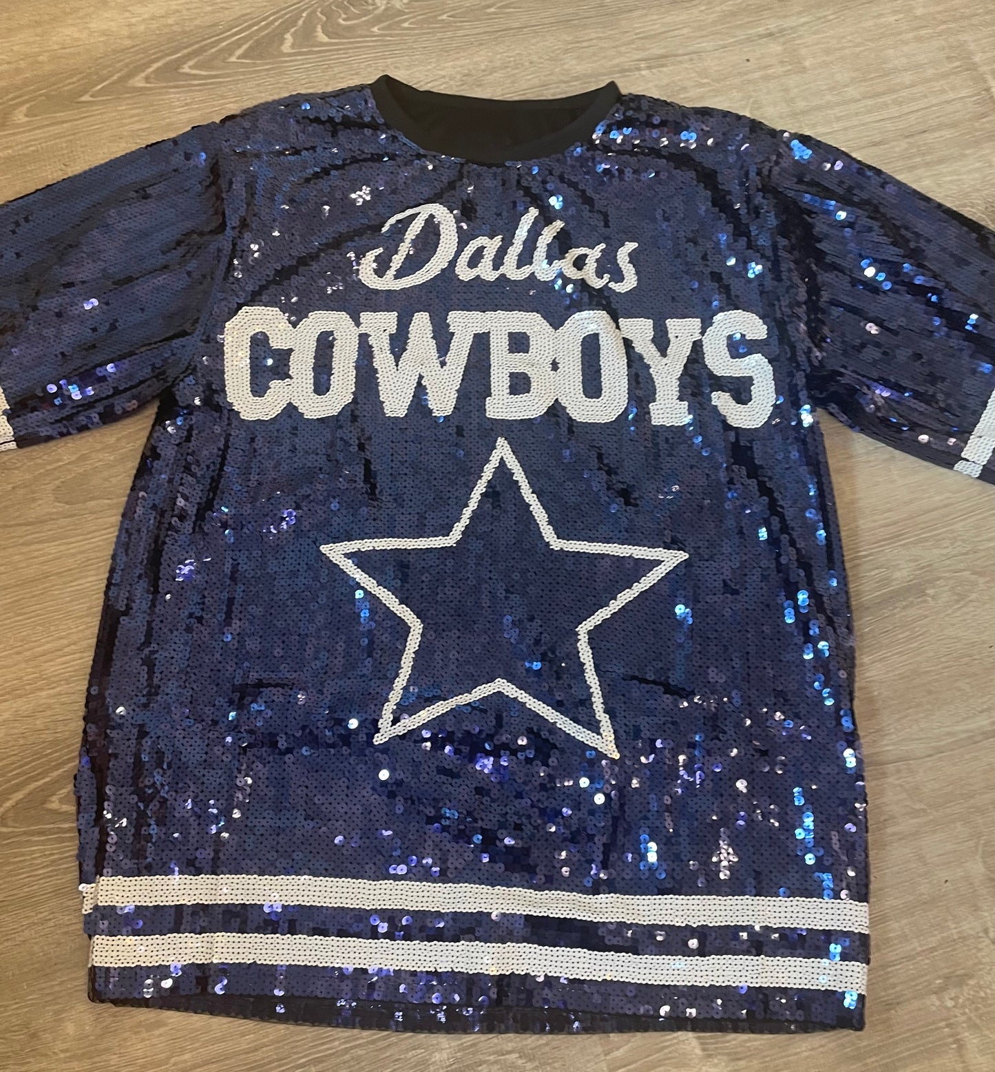 Sequin Dallas Cowboy Jersey Dress, Game Day, NFL Jersey Dress