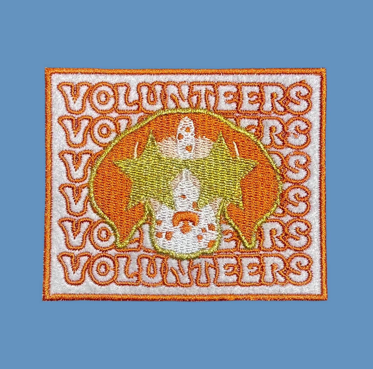 Orange Puppy Patch, Embroidered Patch, Mascot Patch, Game Day Patch, Tennessee Trucker Hat Patch, DIY Patch, Hat Bar Patch, Small Patch