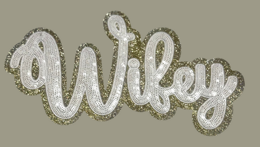 Wifey Patch, 11 in Patch, Sequin Patch, Bride Patch, Bridal Shower Patch, Bachelorette Patch, Iron on Patch, DIY