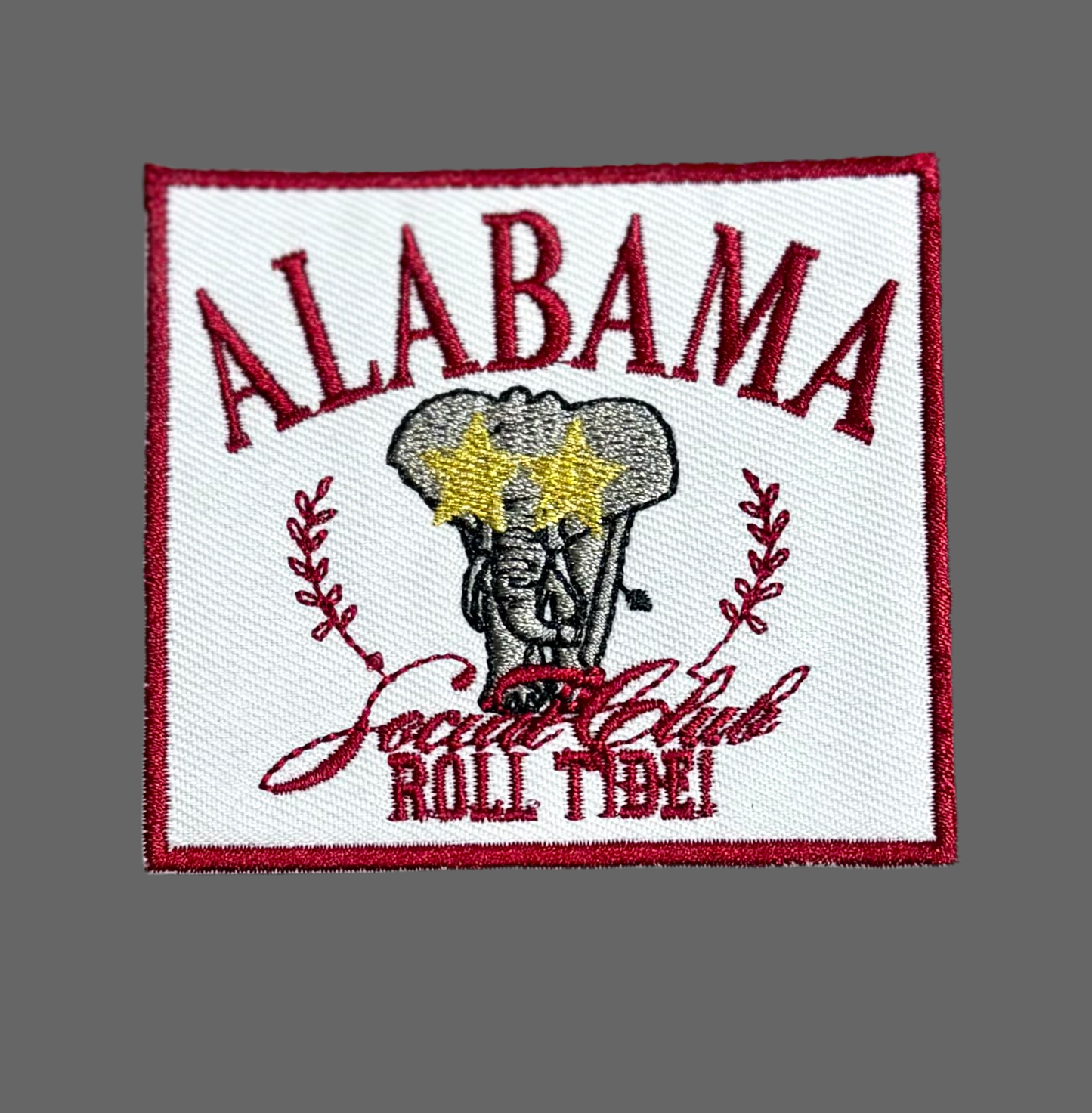 Alabama Trucker Hat Patch, Society Club Patch, Embroidered Patch, DIY Patch, Preppy Patch, Mascot Patch, Game Day Patch