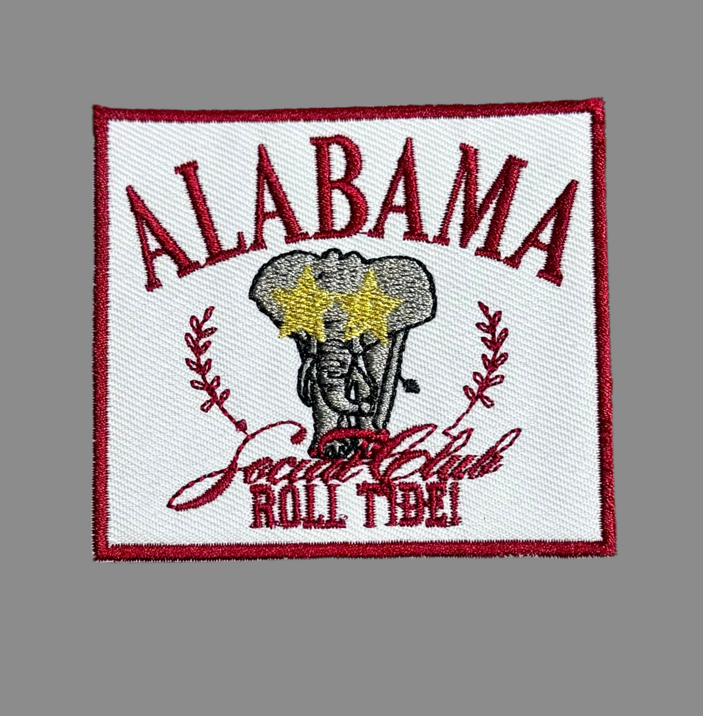 Alabama Trucker Hat Patch, Society Club Patch, Embroidered Patch, DIY Patch, Preppy Patch, Mascot Patch, Game Day Patch