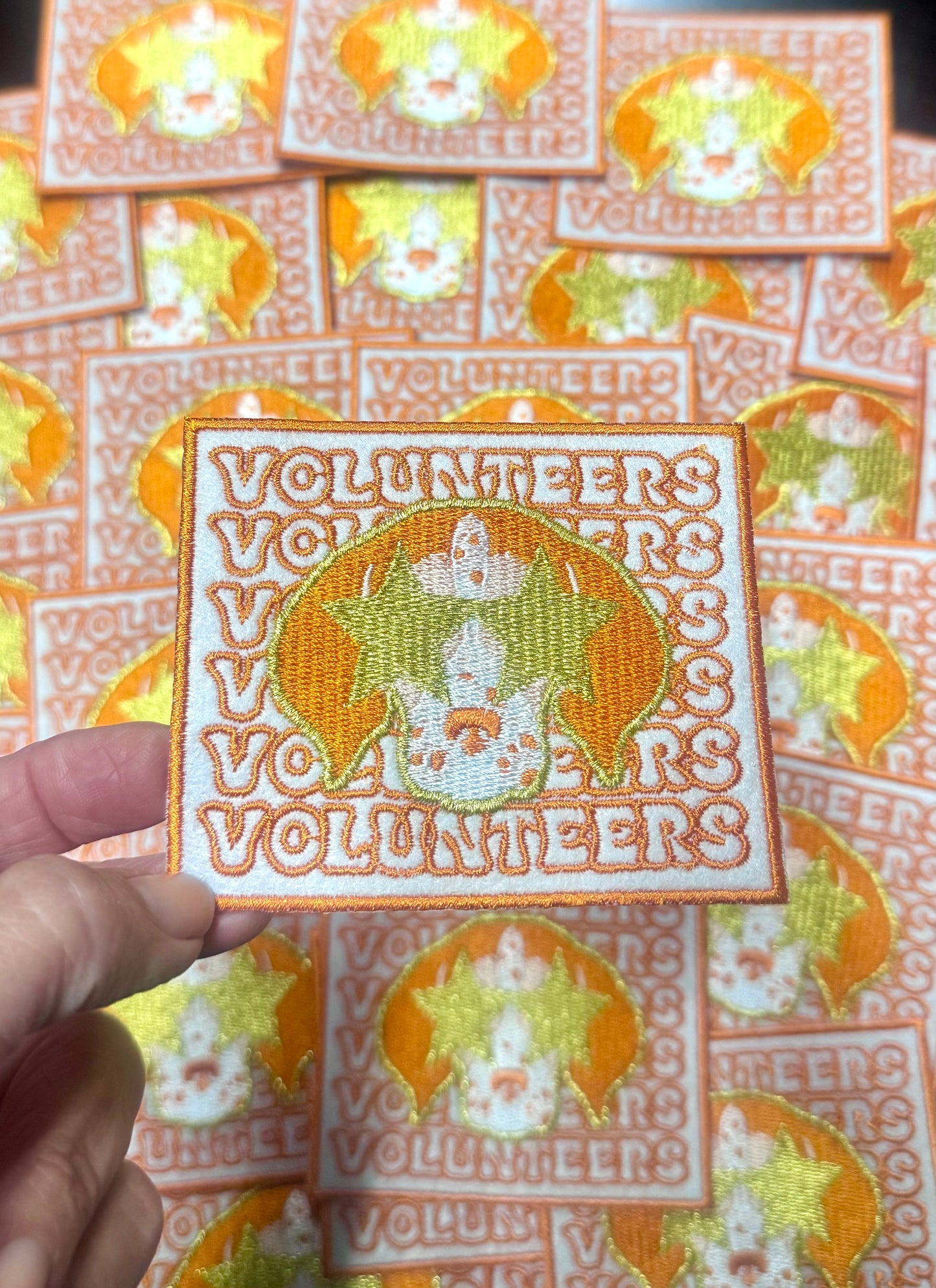 Orange Puppy Patch, Embroidered Patch, Mascot Patch, Game Day Patch, Tennessee Trucker Hat Patch, DIY Patch, Hat Bar Patch, Small Patch