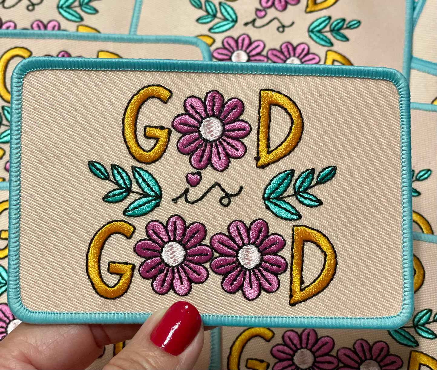 God is Good Patch, Trucker Hat Patch, Bible Verse Patch, Embroidery Patch, Patch for Hat, Trendy Patch, Religious Patch, DIY Patch