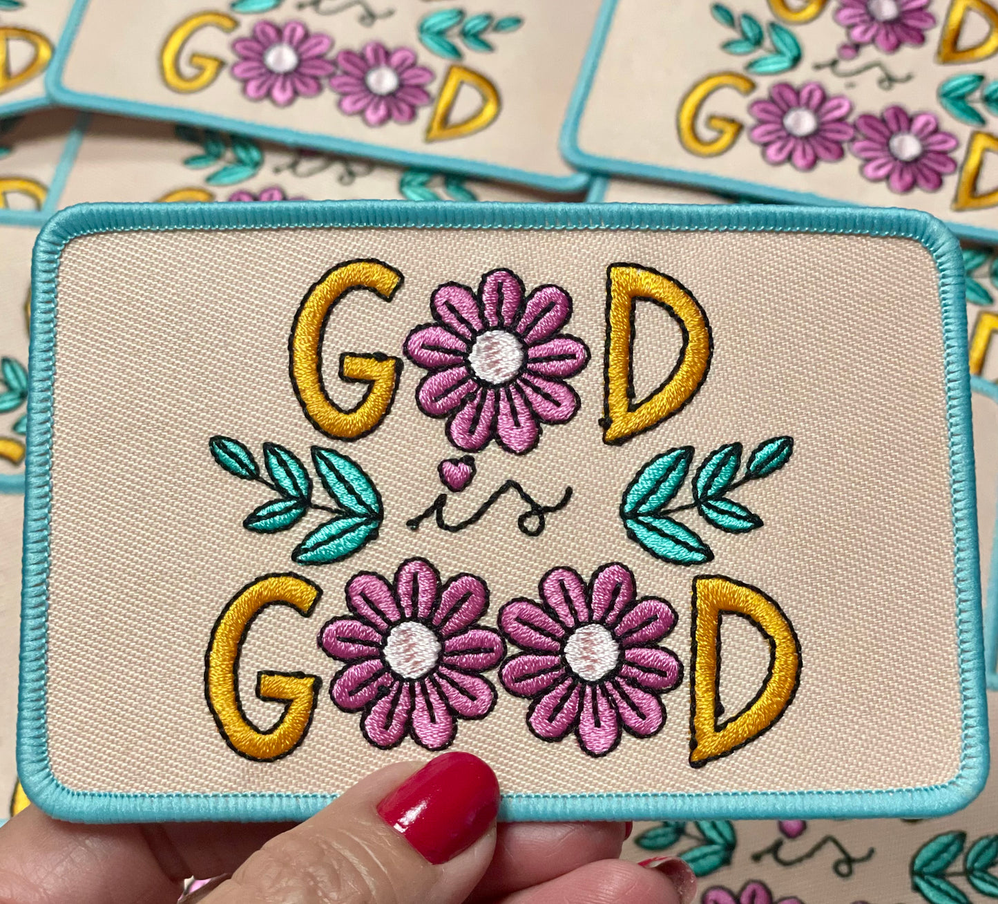 God is Good Patch, Trucker Hat Patch, Bible Verse Patch, Embroidery Patch, Patch for Hat, Trendy Patch, Religious Patch, DIY Patch