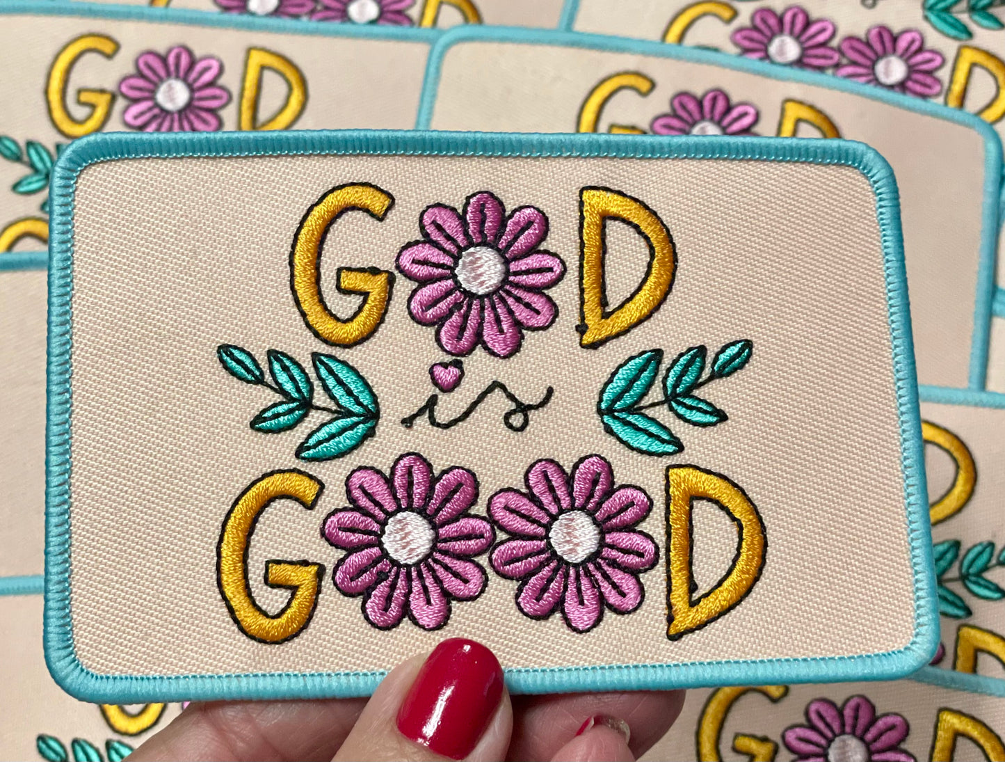 God is Good Patch, Trucker Hat Patch, Bible Verse Patch, Embroidery Patch, Patch for Hat, Trendy Patch, Religious Patch, DIY Patch