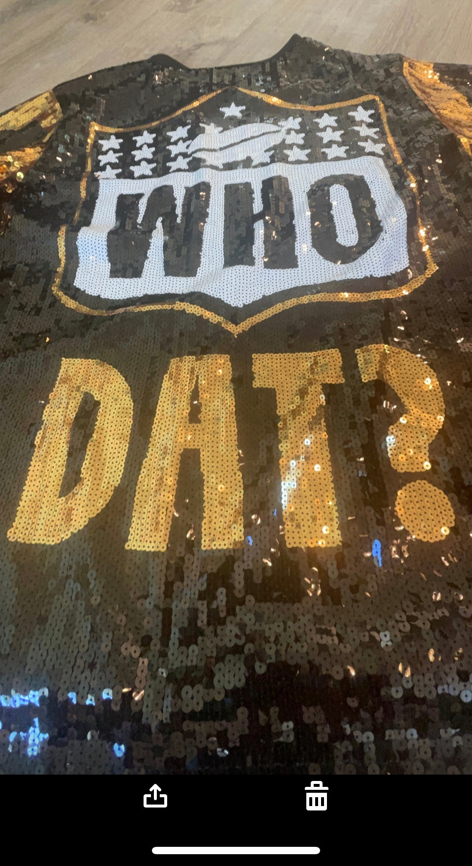 New Orleans Saints Ladies Black and Gold Sequin Jersey Dress| Black and Gold Dress| Women’s Sequin Dress| Bling Dress |NFL Sports|