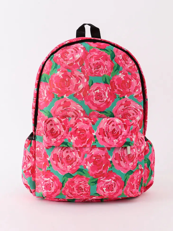 Rose print backpack/Back to School