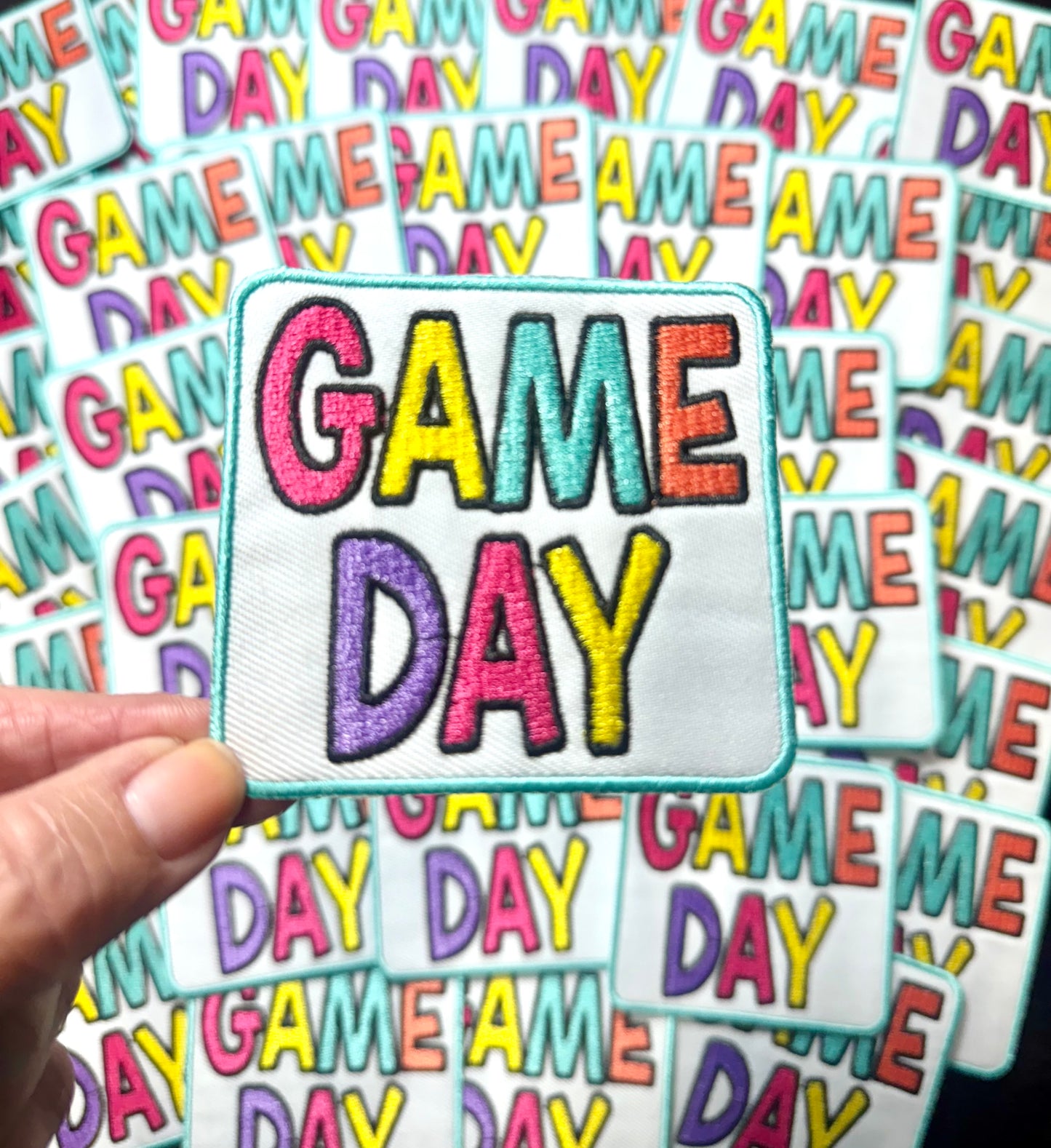 Game Day Patch, Trucker Hat Patch, Embroidered Patch, Preppy Patch, Iron on Patch, DIY Patch, Mascot Patch