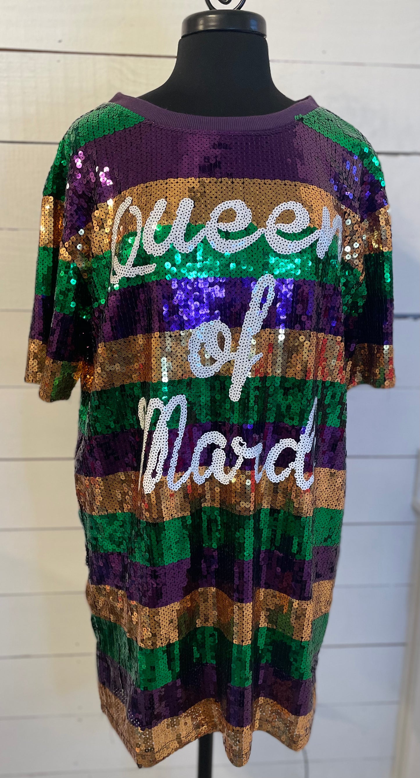 Queen of Mardi Gras Sequin Dress