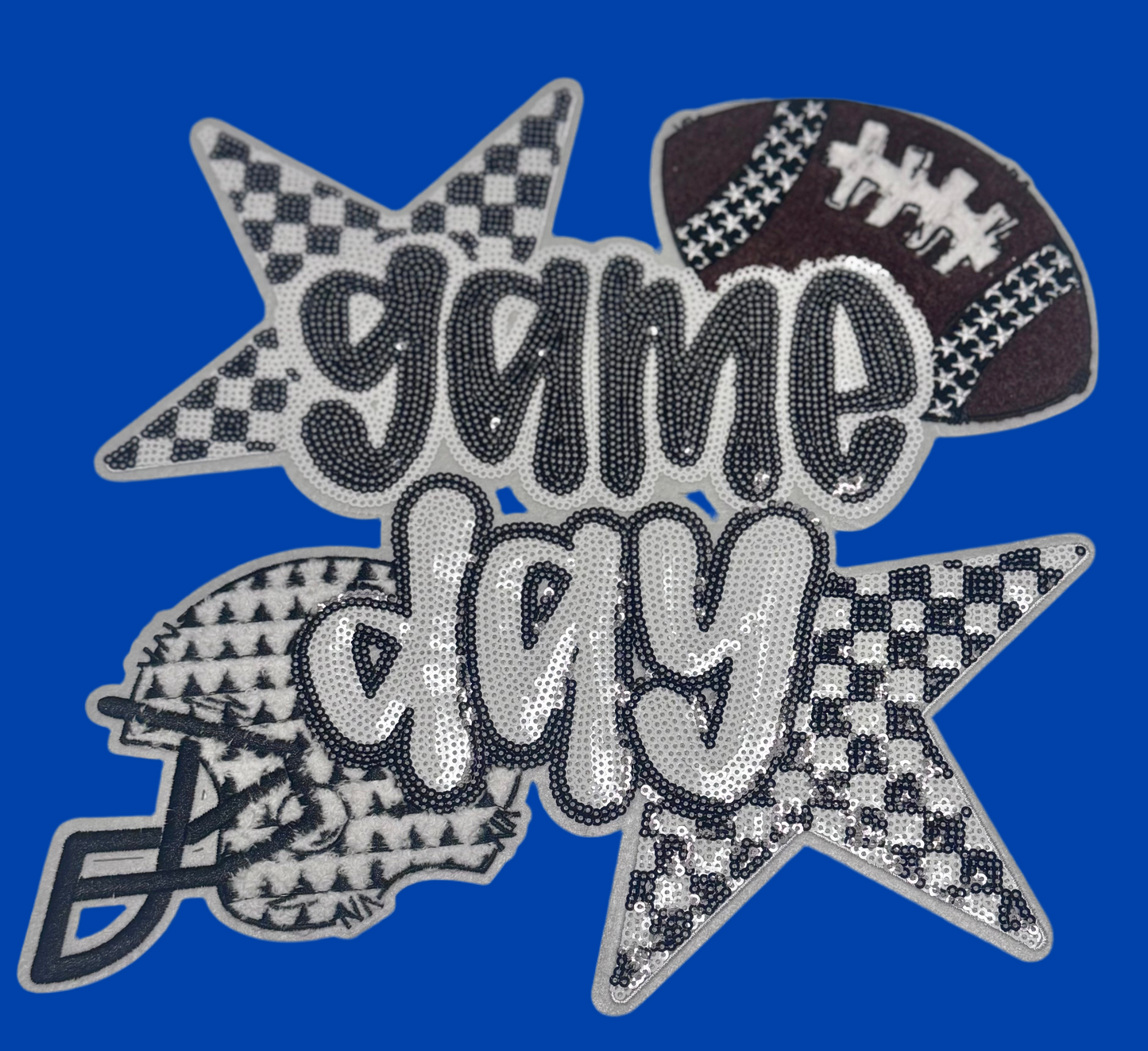 Football Game Day Patch, 11 in Patch, Game Day Patch, Sequin Patch, Iron On Patch, Sports Patch, DIY