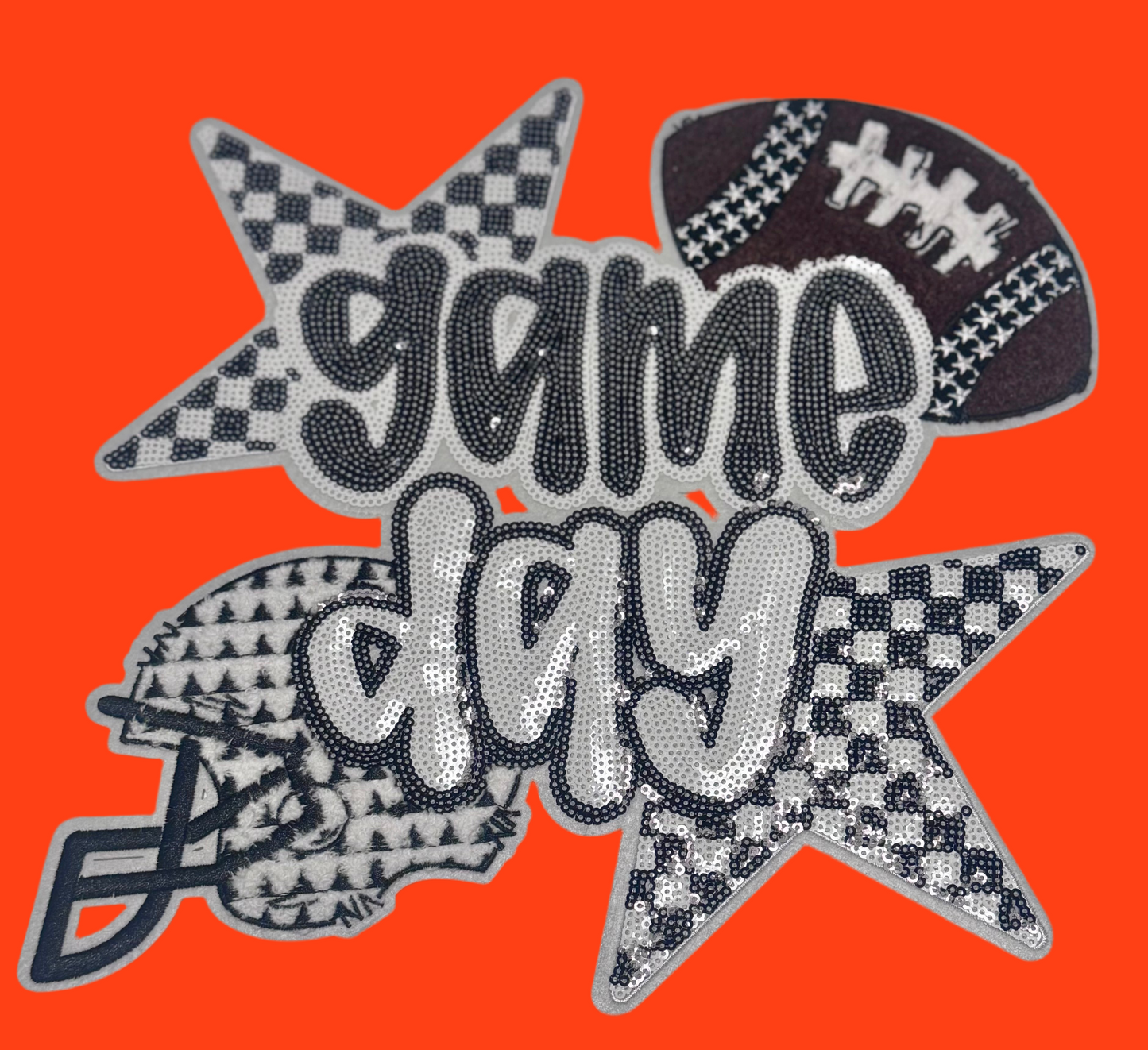 Football Game Day Patch, 11 in Patch, Game Day Patch, Sequin Patch, Iron On Patch, Sports Patch, DIY