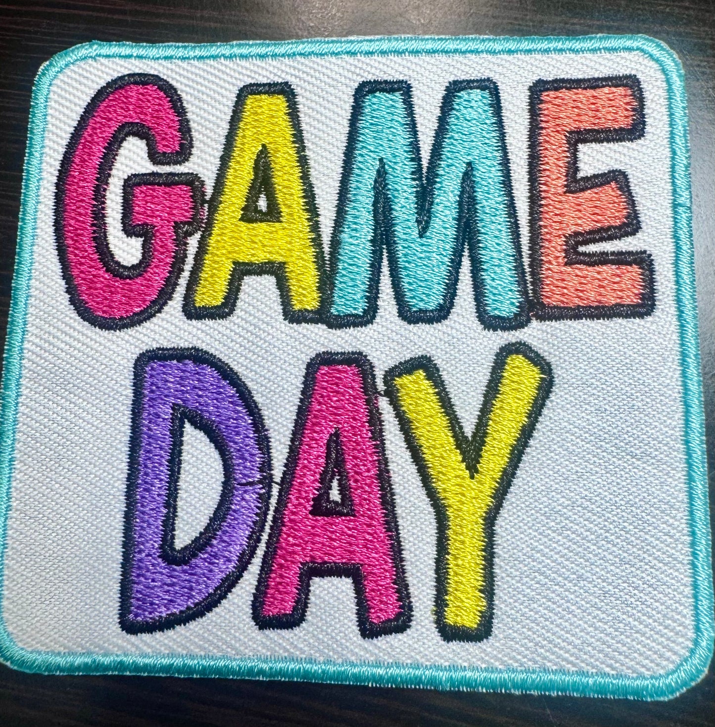 Game Day Patch, Trucker Hat Patch, Embroidered Patch, Preppy Patch, Iron on Patch, DIY Patch, Mascot Patch