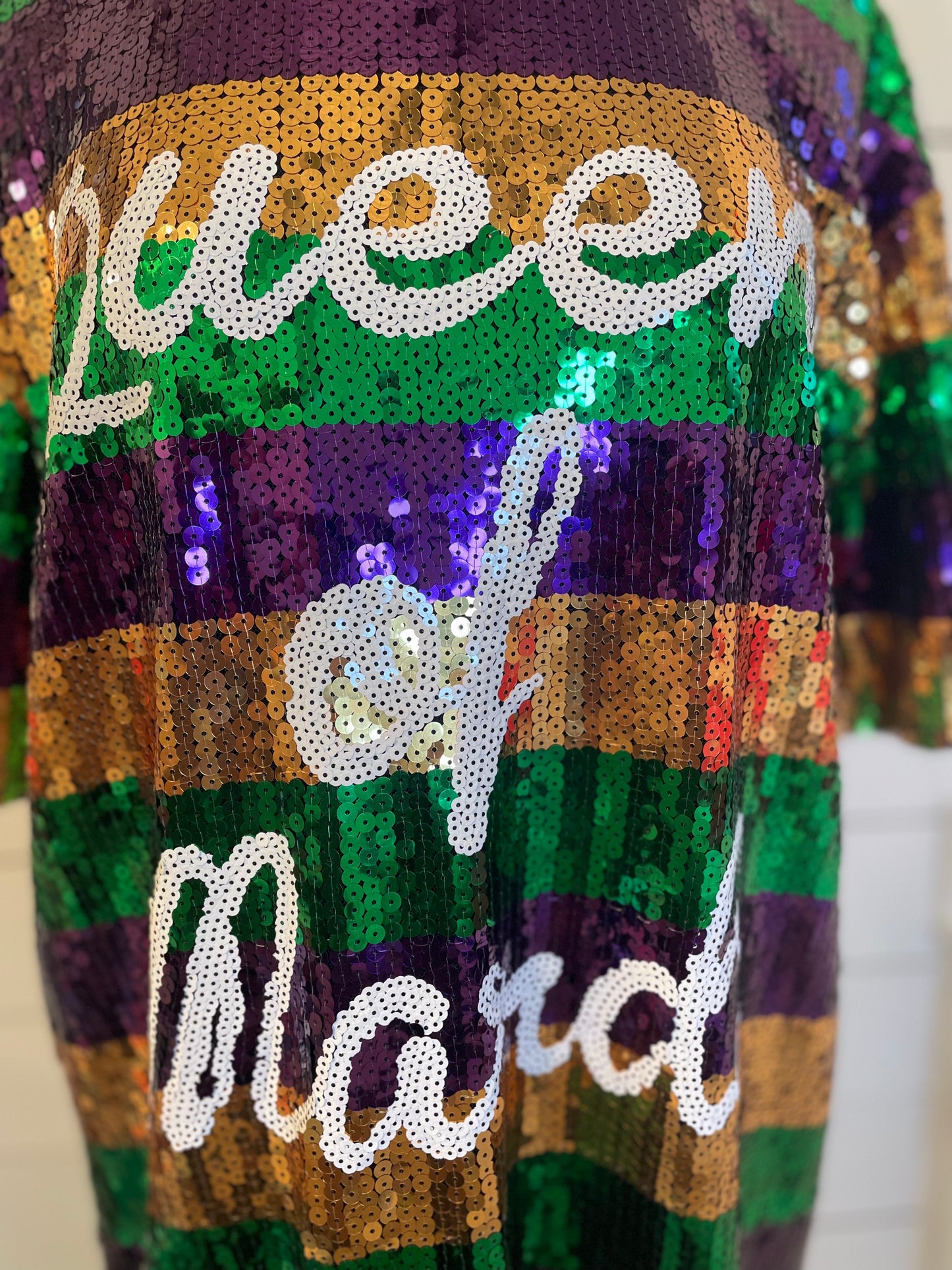 Queen of Mardi Gras Sequin Dress