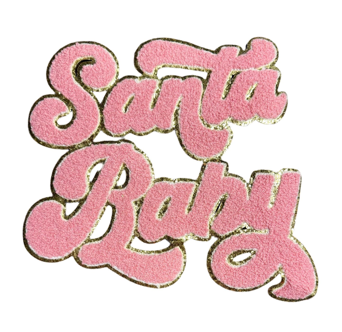 Chenille Glitter Santa Baby Patch: Iron On, Retro Christmas DIY