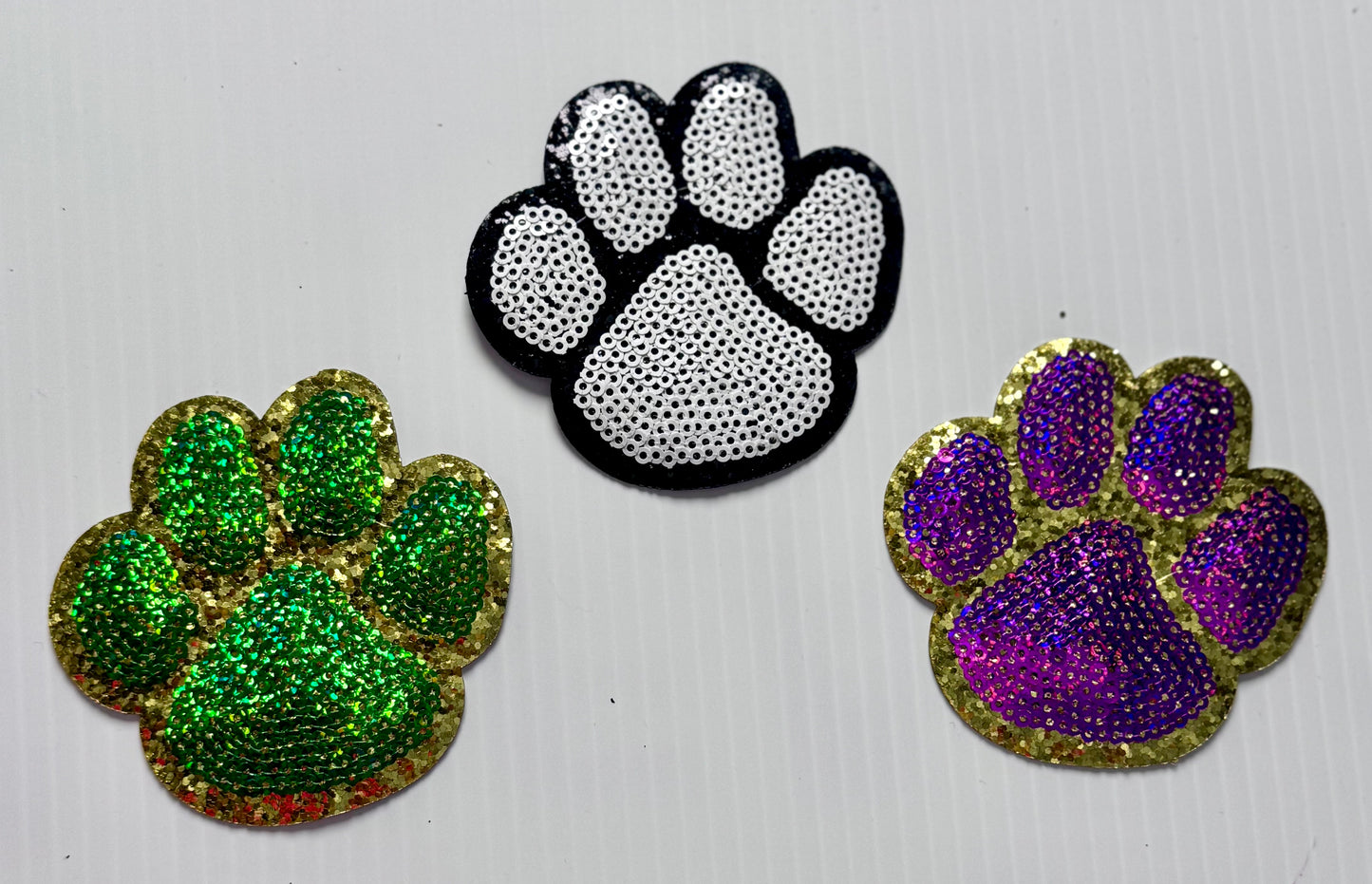 Sequin Paw Patch, 3 in Patch, Paw Patch, Trucker Hat Patch, Game Day Patch, Sports Patch, Iron on Patch, DIY
