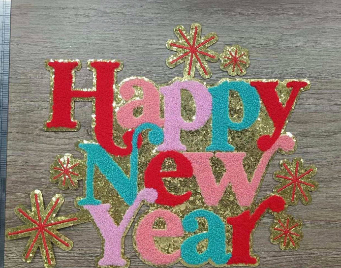 Happy New Year Chenille Patch