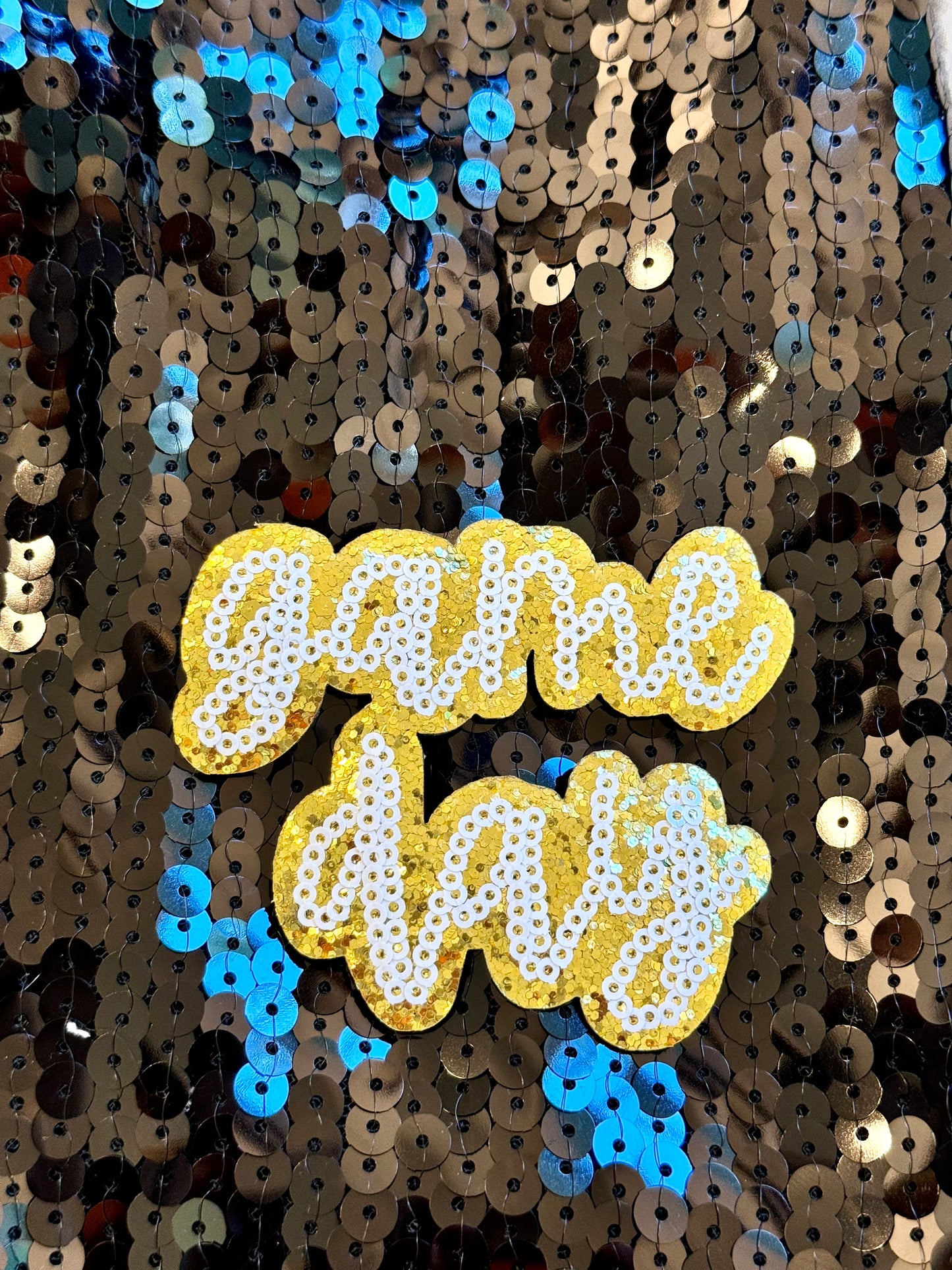Sequin Game Day Patch. Trucker Hat Patch, Glitter Patch, Iron On Patch, Sports Patch, Game Day Patch, Patch for Hat, DIY