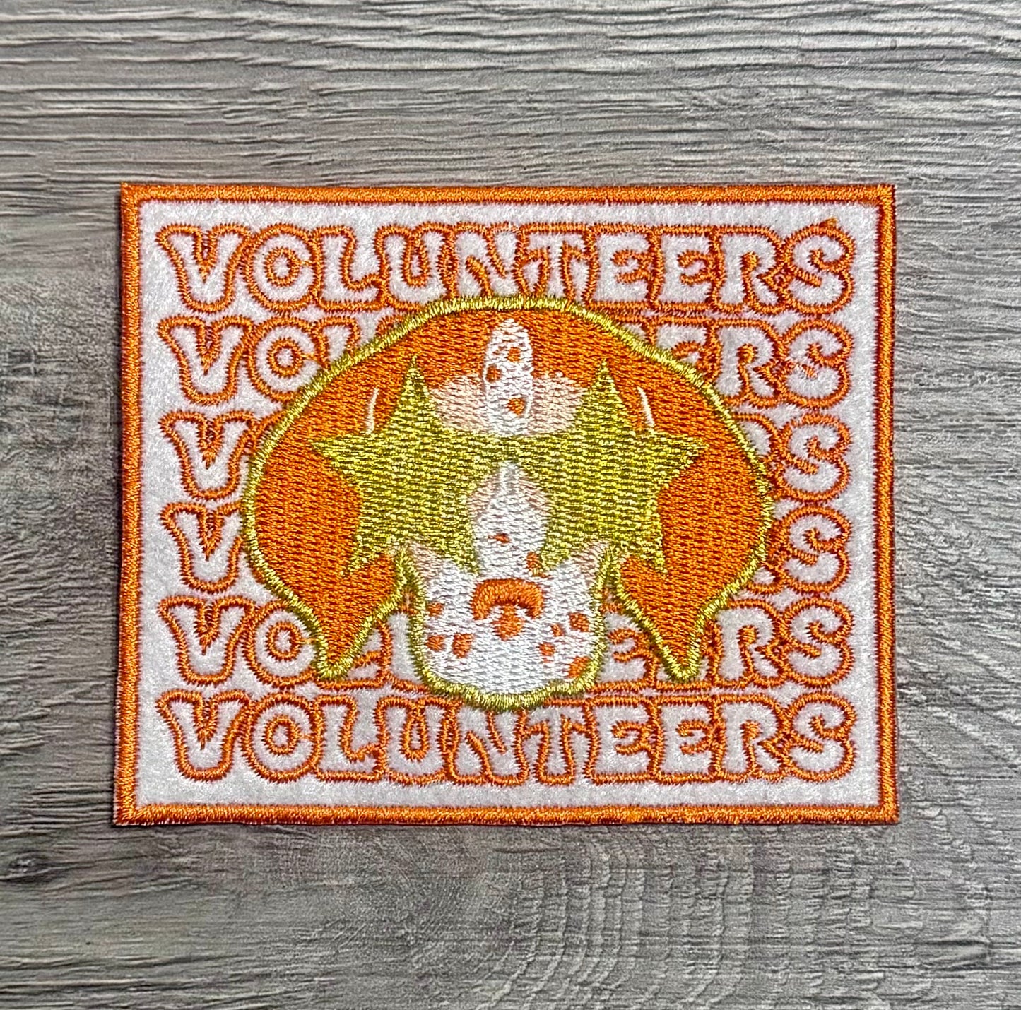 Orange Puppy Patch, Embroidered Patch, Mascot Patch, Game Day Patch, Tennessee Trucker Hat Patch, DIY Patch, Hat Bar Patch, Small Patch