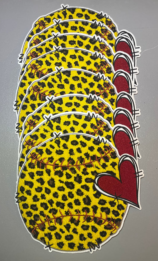 Softball Chenille Patch, Game Day Patch, For the Love of the Game, Softball Iron on Patch