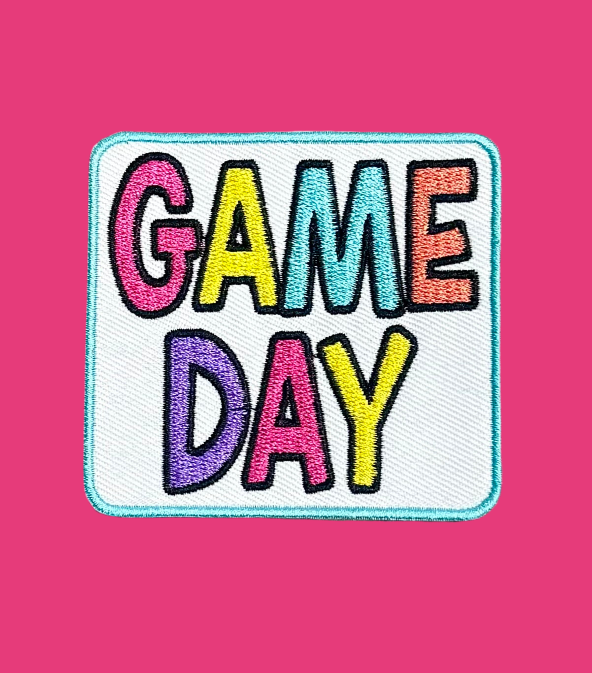 Game Day Patch, Trucker Hat Patch, Embroidered Patch, Preppy Patch, Iron on Patch, DIY Patch, Mascot Patch