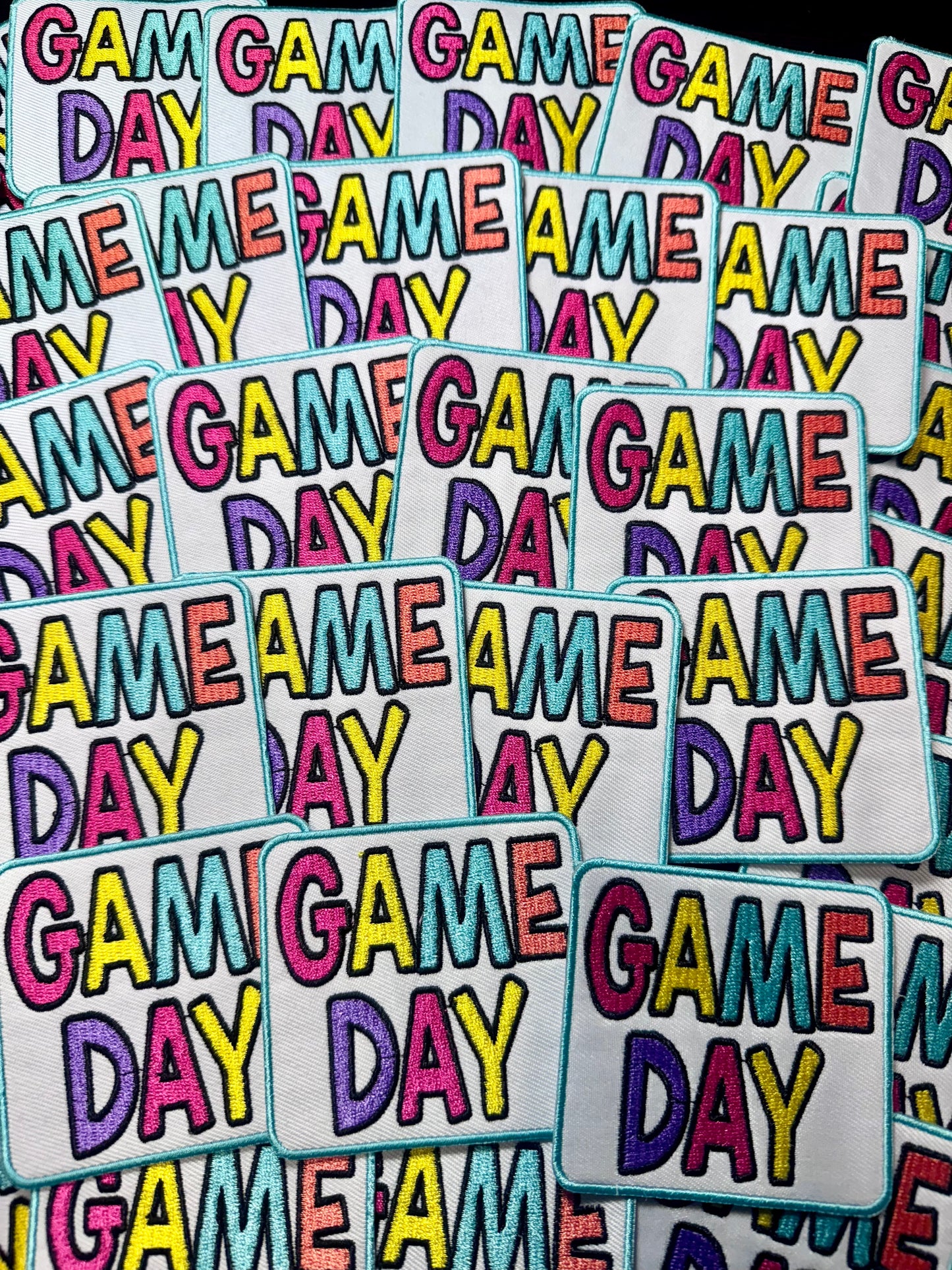 Game Day Patch, Trucker Hat Patch, Embroidered Patch, Preppy Patch, Iron on Patch, DIY Patch, Mascot Patch