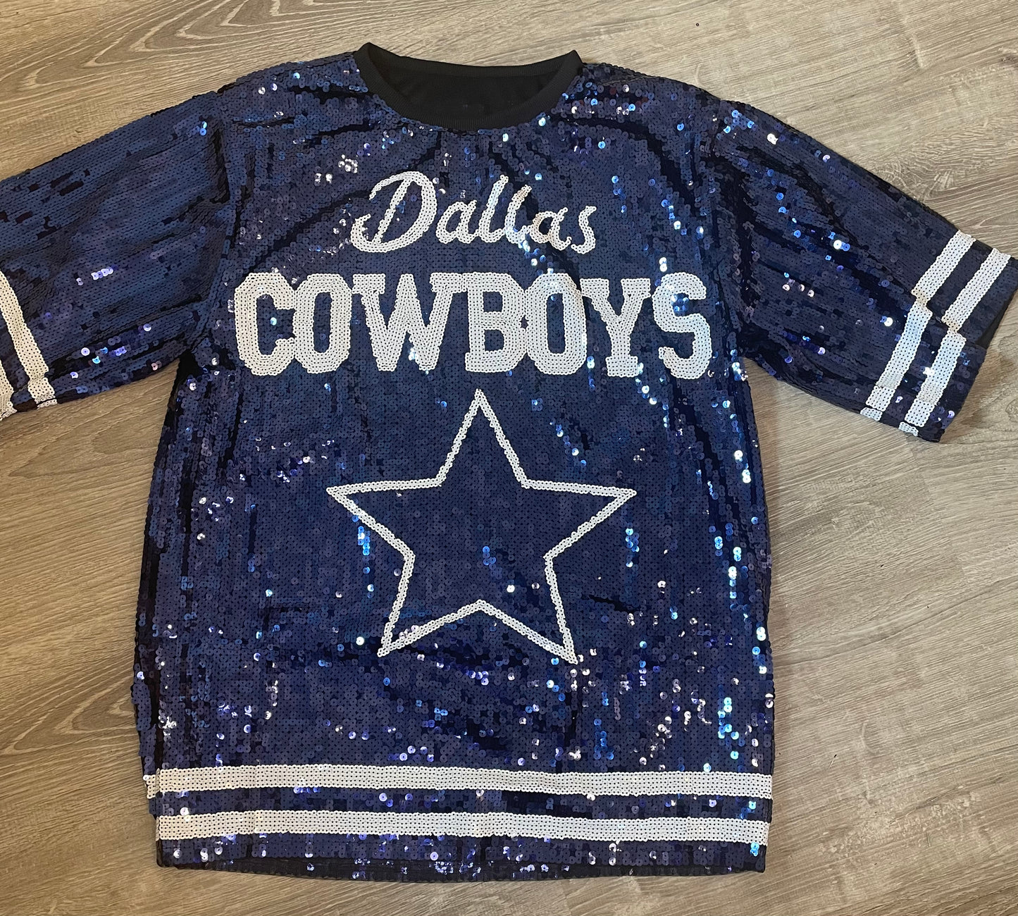 Sequin Dallas Cowboy Jersey Dress, Game Day, NFL Jersey Dress
