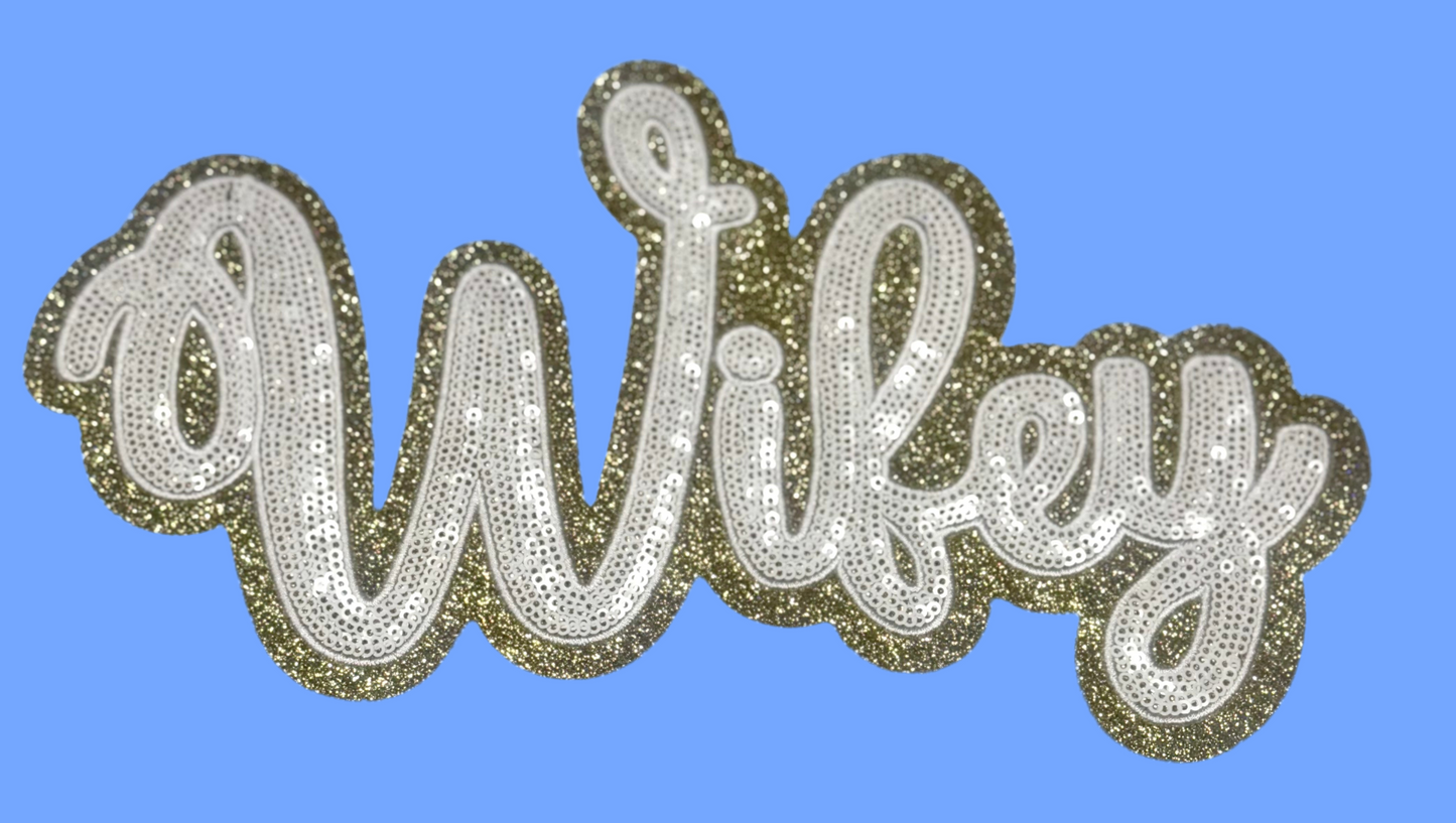 Wifey Patch, 11 in Patch, Sequin Patch, Bride Patch, Bridal Shower Patch, Bachelorette Patch, Iron on Patch, DIY
