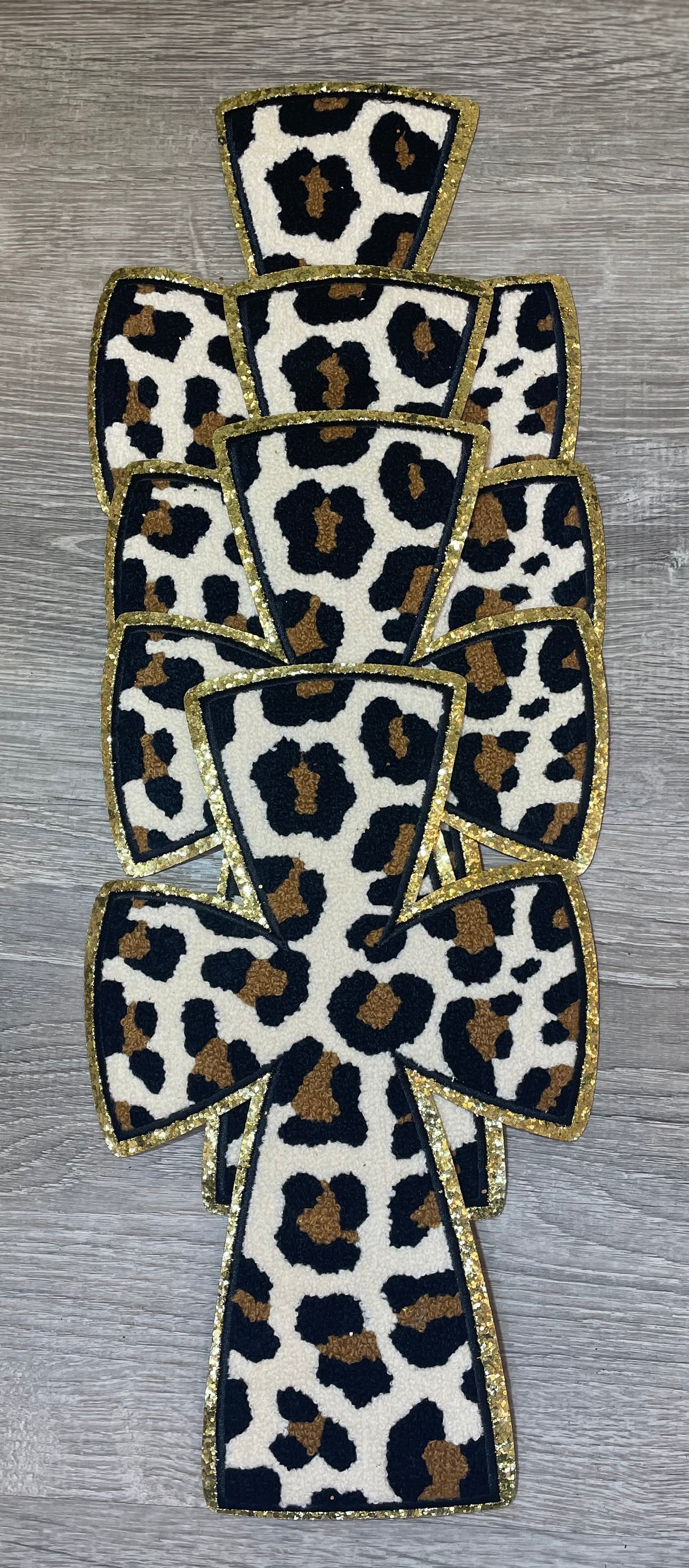 Leopard Chenille and Glitter Cross , Easter Cross, Gift for Easter