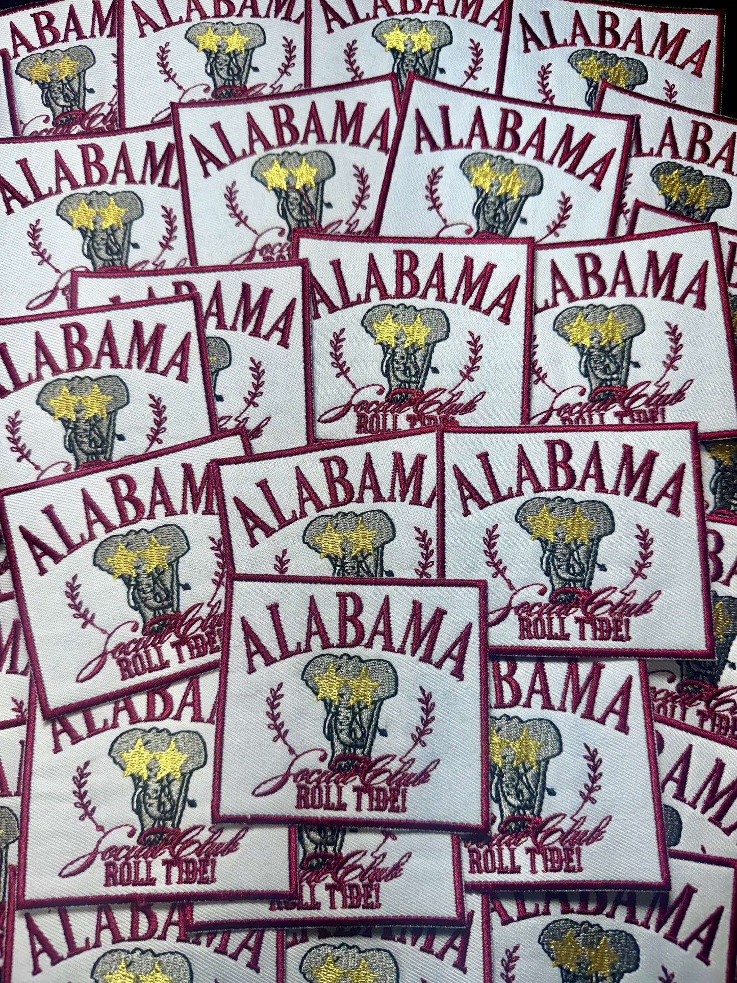 Alabama Trucker Hat Patch, Society Club Patch, Embroidered Patch, DIY Patch, Preppy Patch, Mascot Patch, Game Day Patch