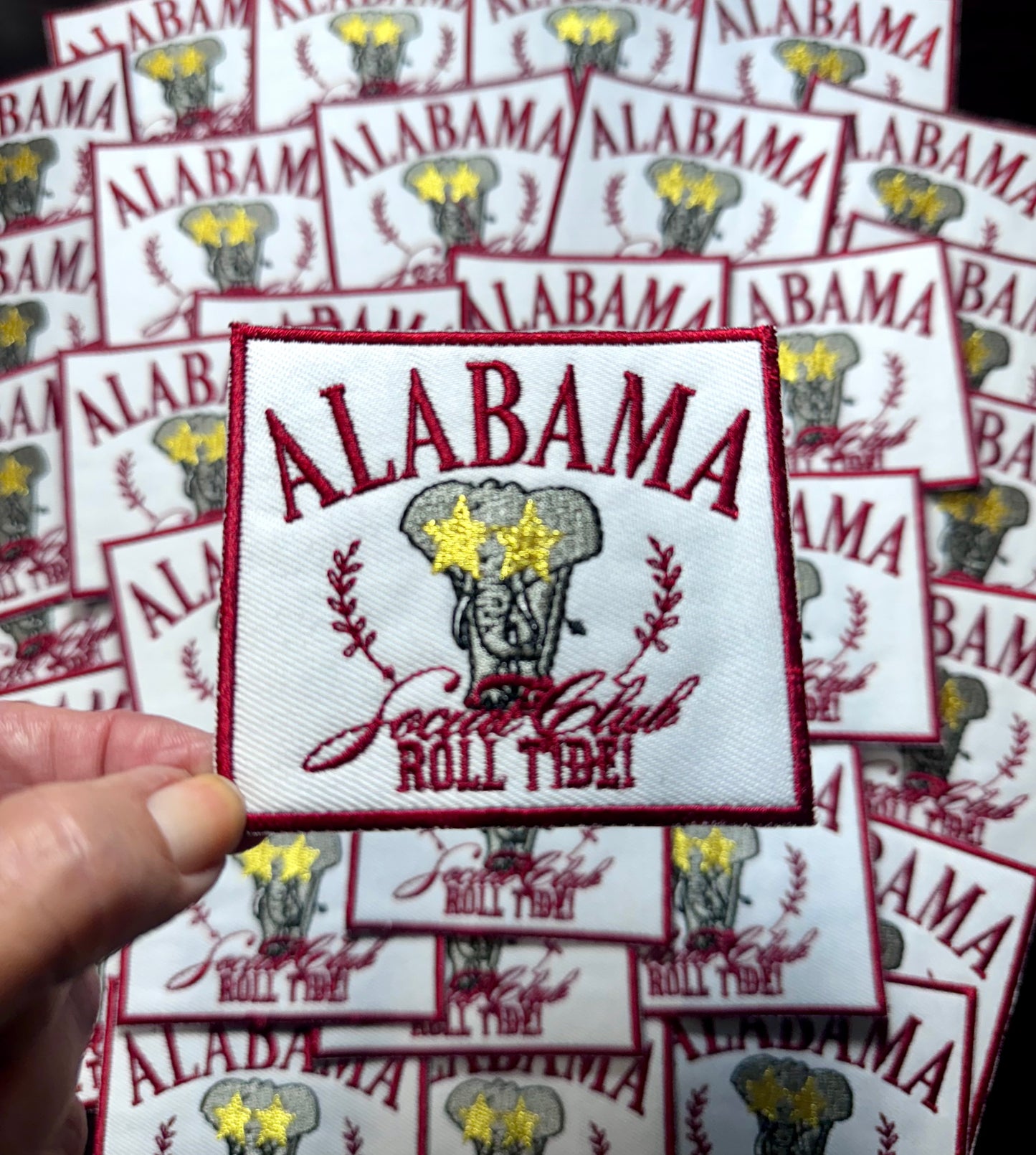 Alabama Trucker Hat Patch, Society Club Patch, Embroidered Patch, DIY Patch, Preppy Patch, Mascot Patch, Game Day Patch