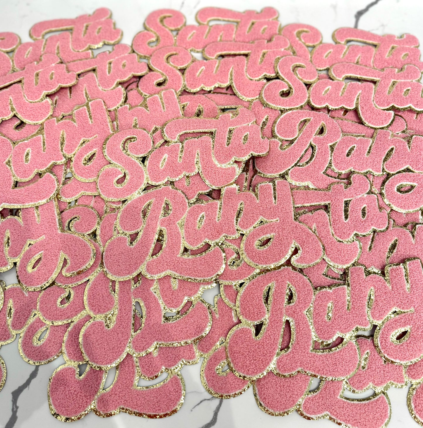 Chenille Glitter Santa Baby Patch: Iron On, Retro Christmas DIY