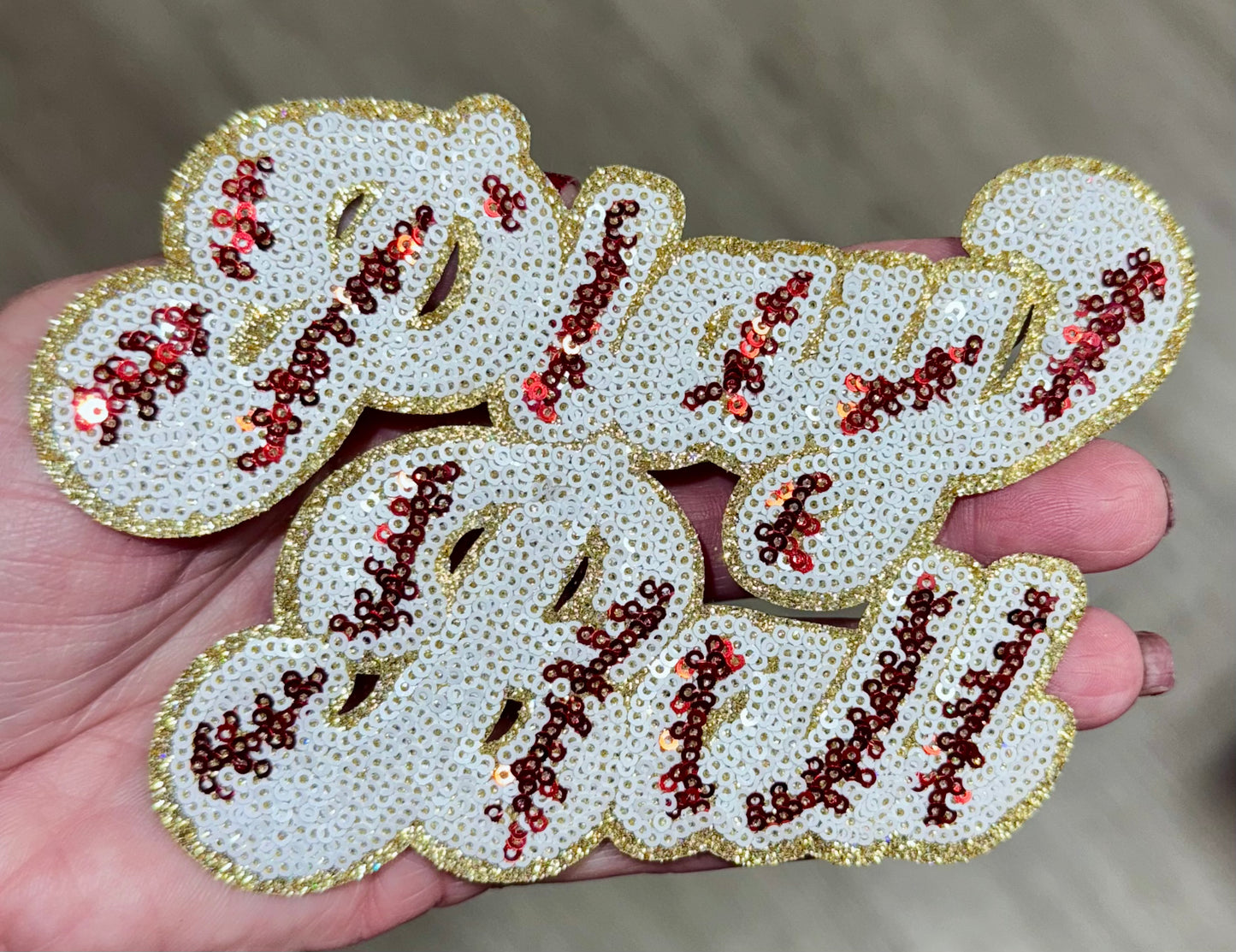 Baseball Patch, Sequin Play Ball Patch, Trucker Hat Patch, Baseball Patch, Iron On Patch, Glitter Patch , DIY Patch, Baseball Mom, Dad, Coach ....