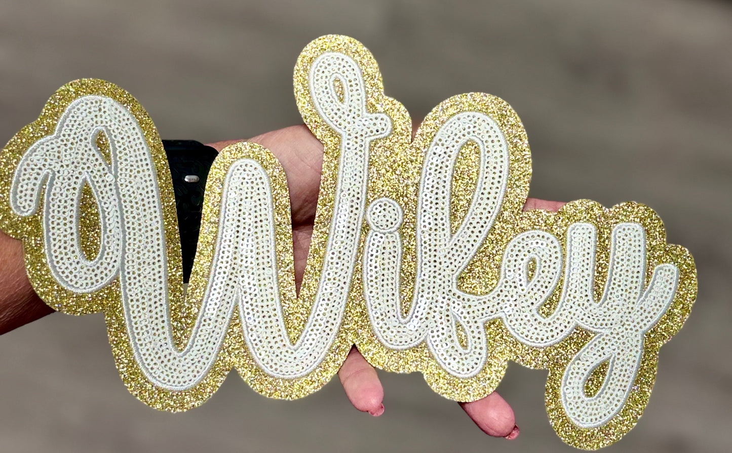 Wifey Patch, 11 in Patch, Sequin Patch, Bride Patch, Bridal Shower Patch, Bachelorette Patch, Iron on Patch, DIY