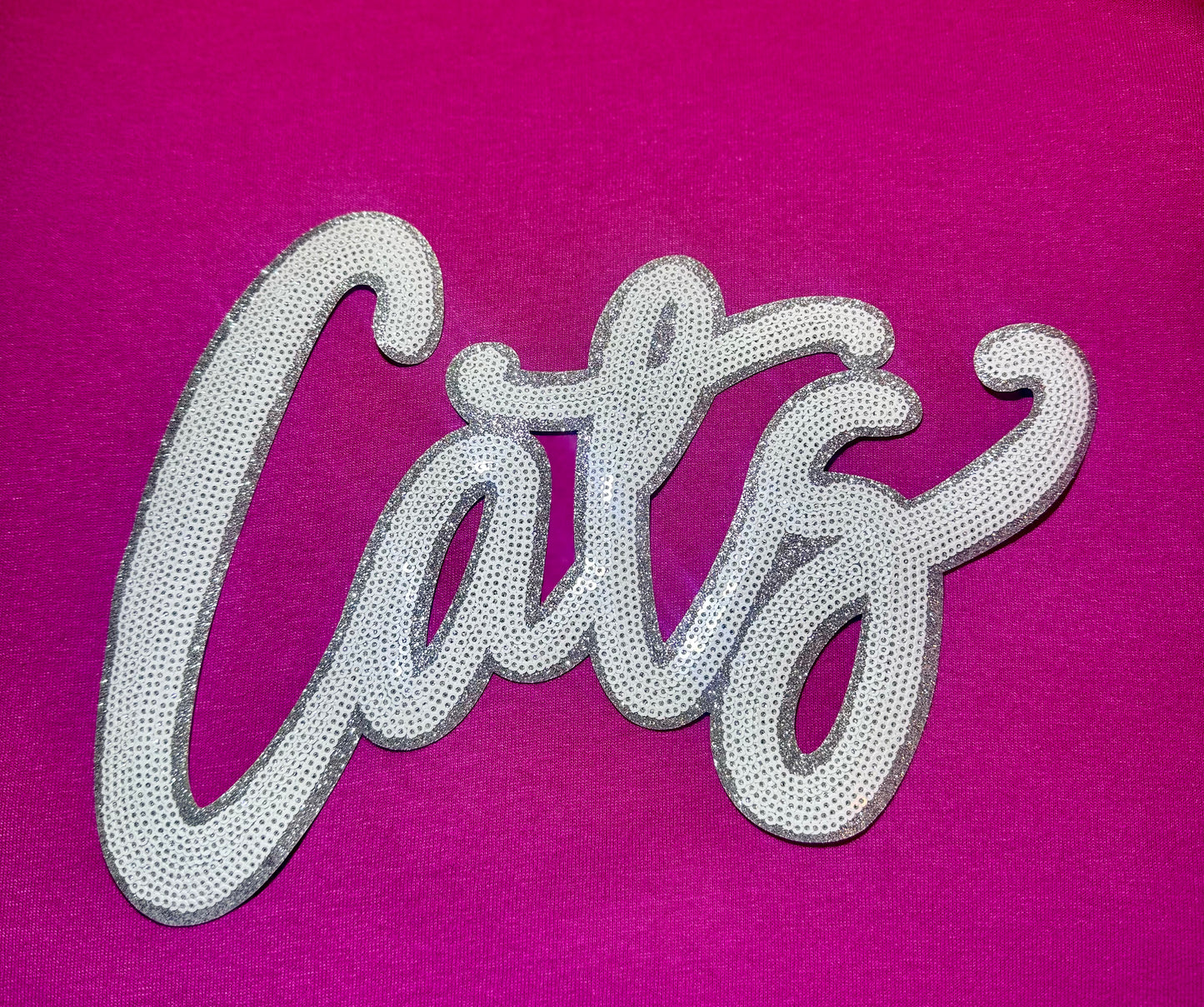 Sequin Cats Patch, Mascot Sequin Patch, Game Day Patch, DIY patch, Iron on Patch, Silver Glitter Backing