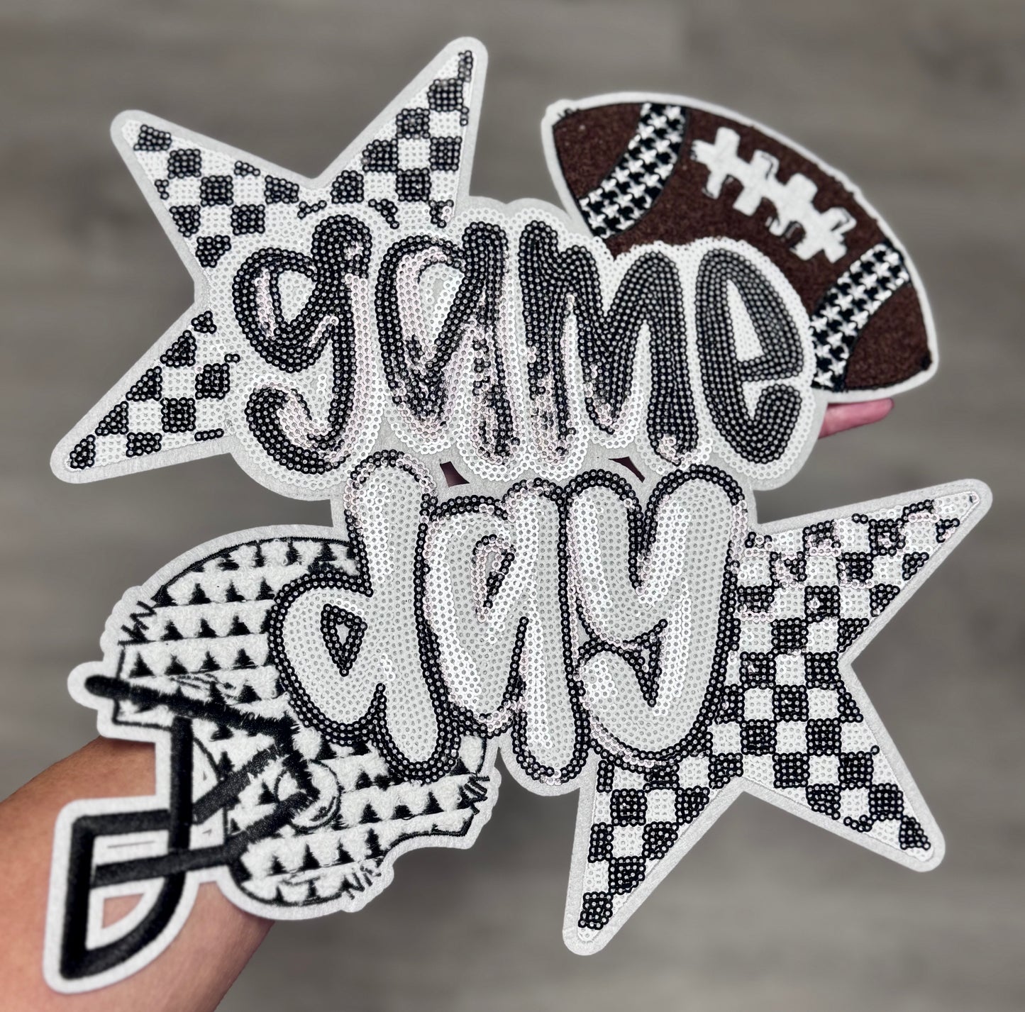 Football Game Day Patch, 11 in Patch, Game Day Patch, Sequin Patch, Iron On Patch, Sports Patch, DIY