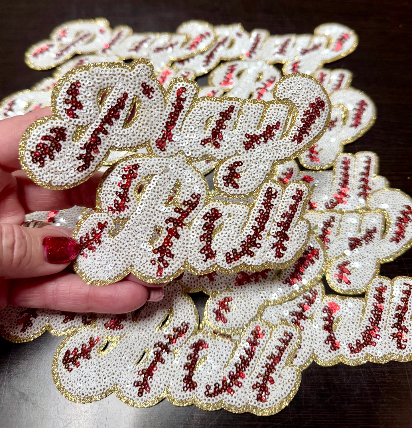 Baseball Patch, Sequin Play Ball Patch, Trucker Hat Patch, Baseball Patch, Iron On Patch, Glitter Patch , DIY Patch, Baseball Mom, Dad, Coach ....