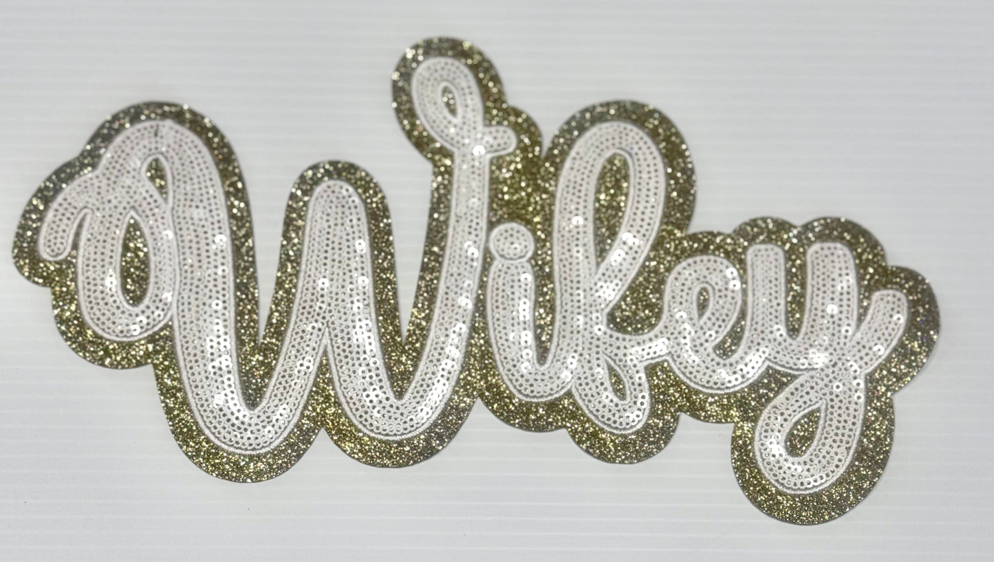 Wifey Patch, 11 in Patch, Sequin Patch, Bride Patch, Bridal Shower Patch, Bachelorette Patch, Iron on Patch, DIY