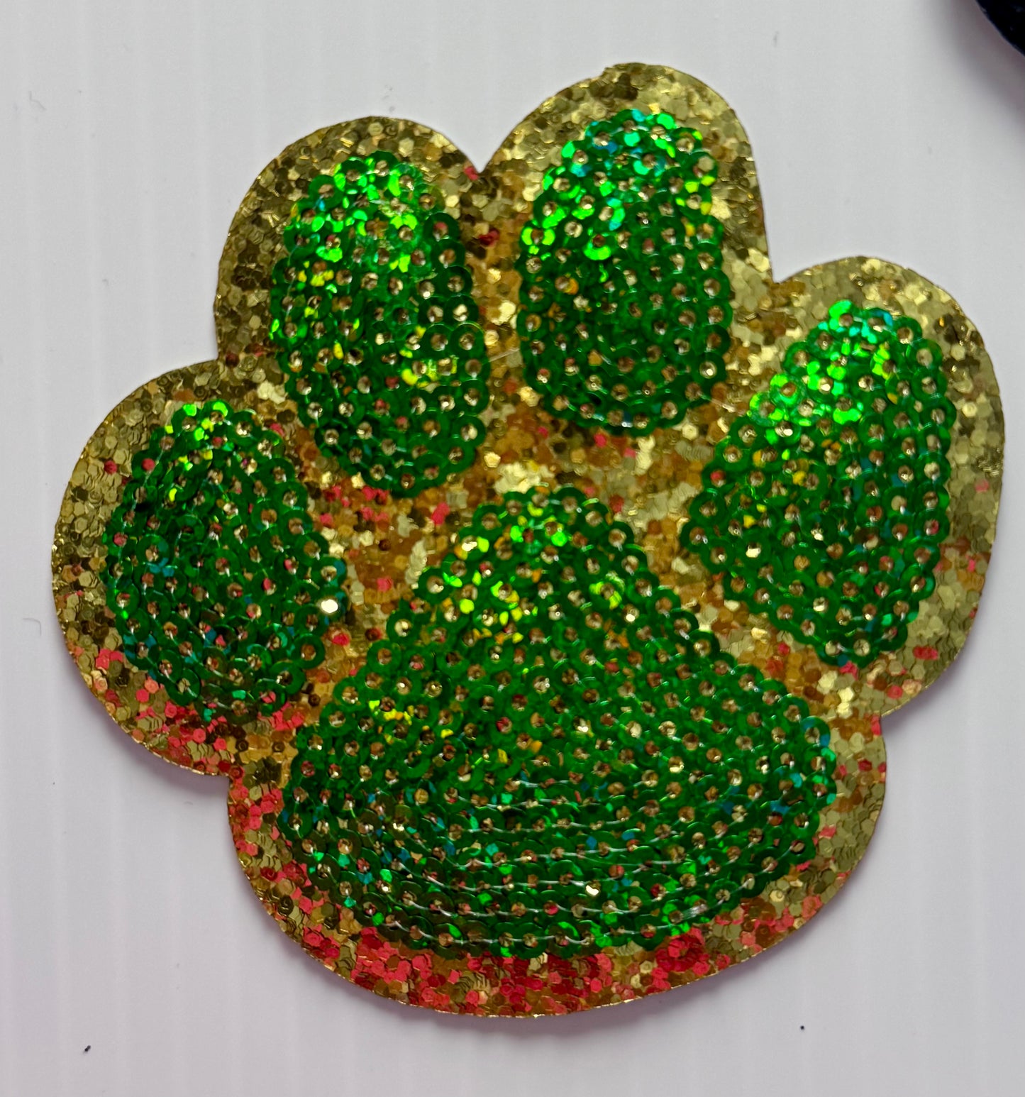Sequin Paw Patch, 3 in Patch, Paw Patch, Trucker Hat Patch, Game Day Patch, Sports Patch, Iron on Patch, DIY