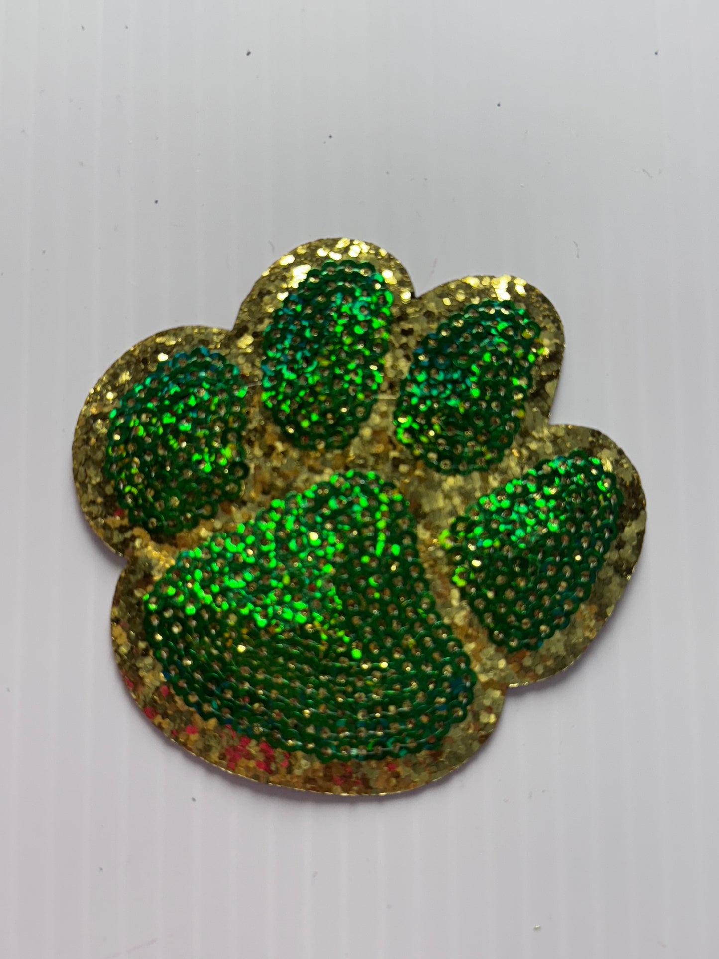 Sequin Paw Patch, 3 in Patch, Paw Patch, Trucker Hat Patch, Game Day Patch, Sports Patch, Iron on Patch, DIY
