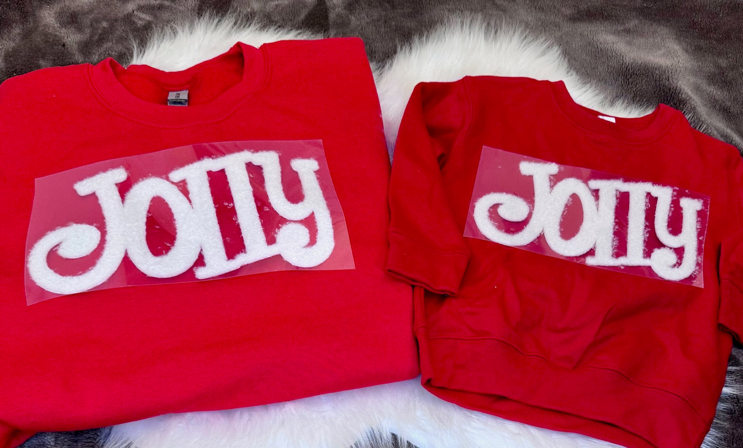 Jolly Fluffy Patch: Mama and Me Iron-On DIY Applique