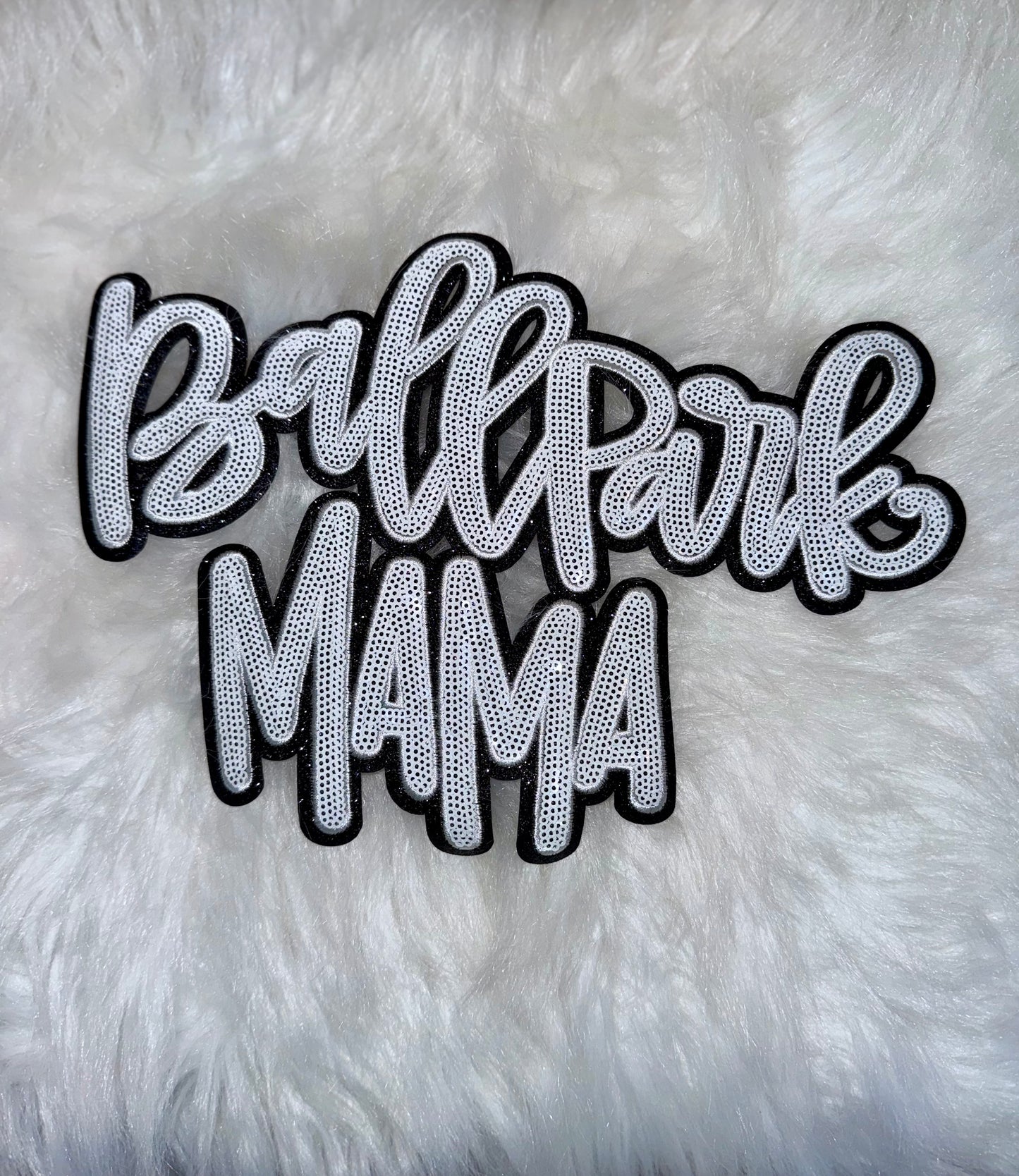 Ballpark Mama Sequin Patch, Iron on Patches, DIY