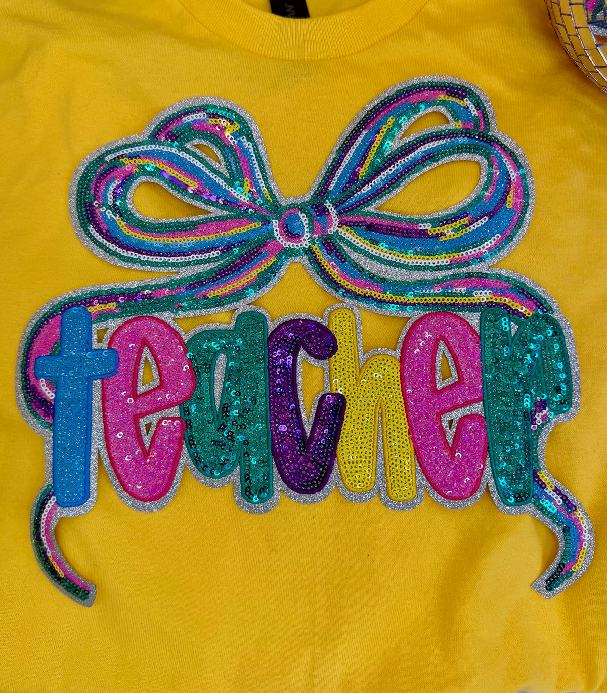 Teacher Sequin Patch, Iron on Patches, DIY, Teacher's Gift