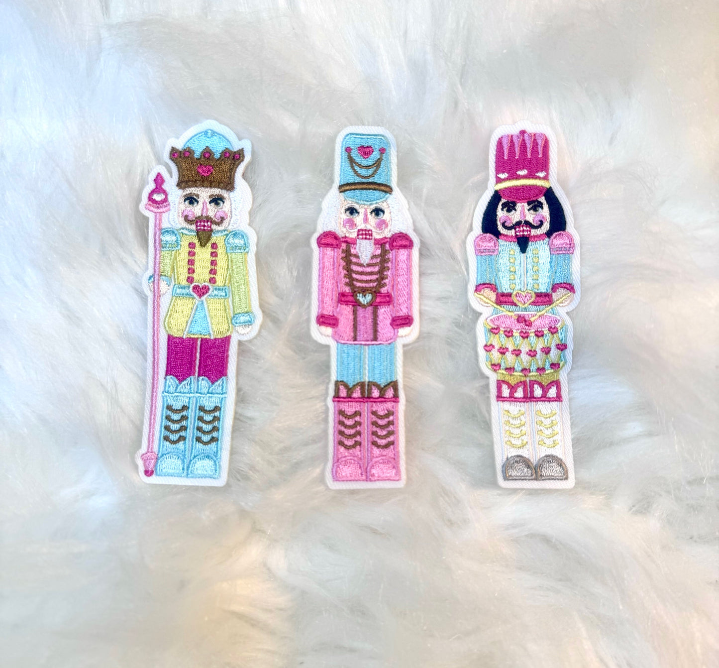 Nutcracker Patch, Custom 4" Embroidery Iron On Patch, Trucker Hat Patch, Christmas Patch, Hat Bar Patch, Small Patch, Holiday Patch, Pink Patch, DIY Patch