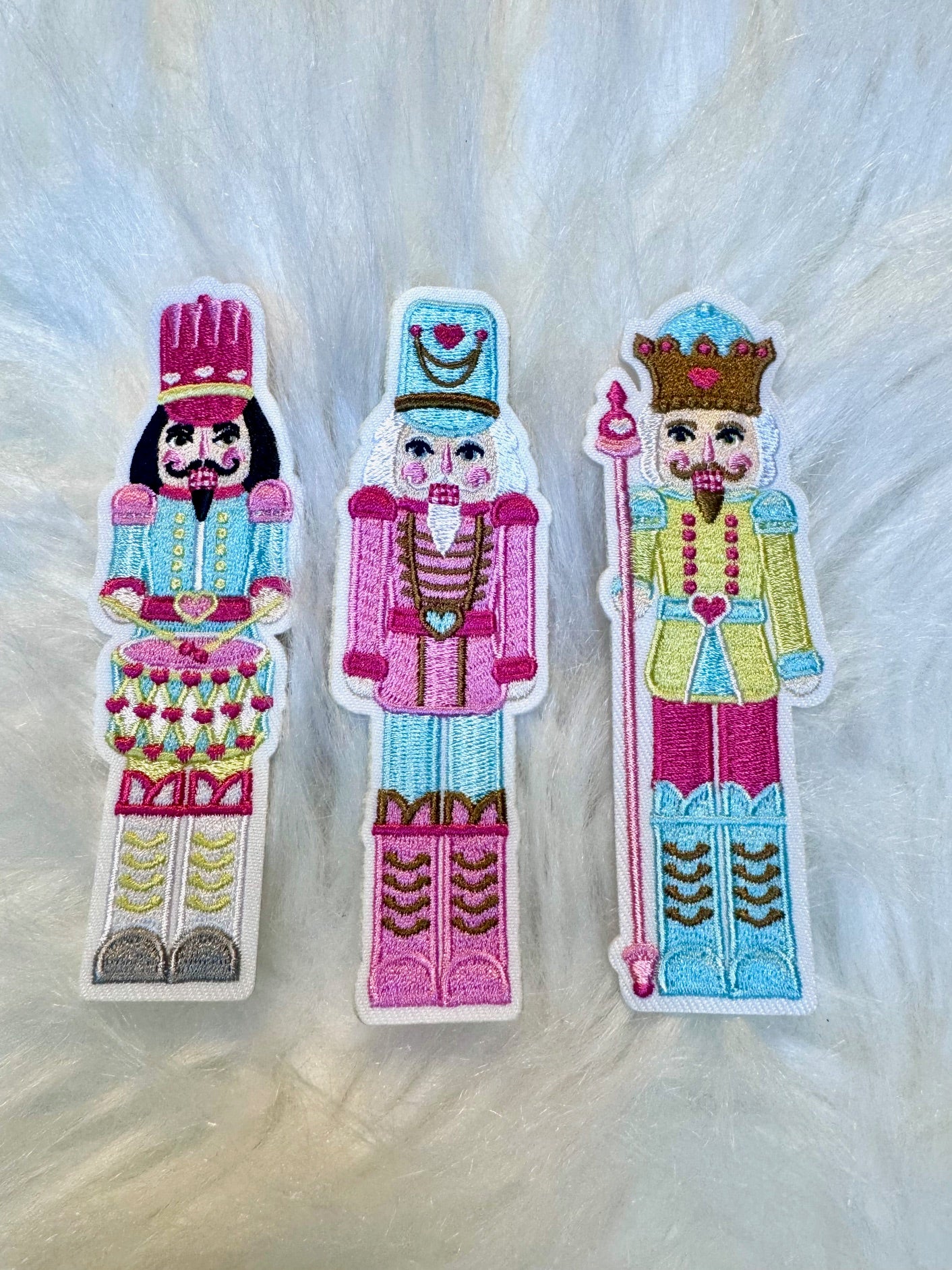 Nutcracker Patch, Custom 4" Embroidery Iron On Patch, Trucker Hat Patch, Christmas Patch, Hat Bar Patch, Small Patch, Holiday Patch, Pink Patch, DIY Patch