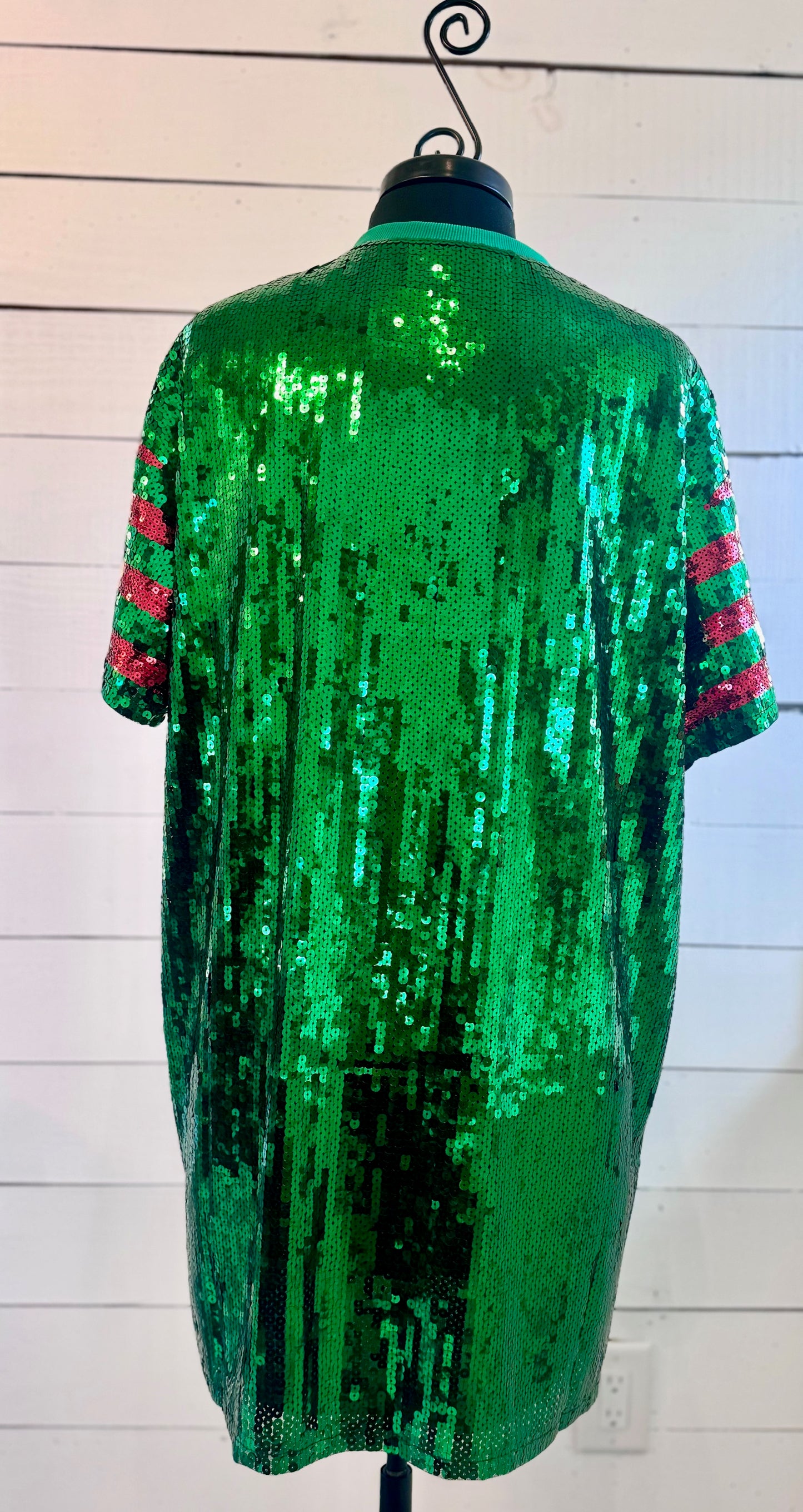 Sequin Dress, Christmas Sequin Dress, Candy Cane Sequin Dress, Green Sequin Dress, Candy Cane, Christmas Party Attire, Green Sequin Dress