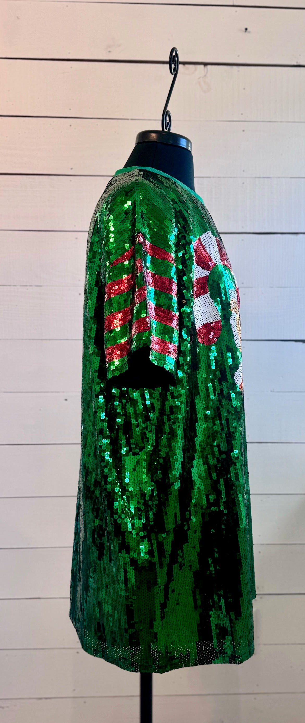 Sequin Dress, Christmas Sequin Dress, Candy Cane Sequin Dress, Green Sequin Dress, Candy Cane, Christmas Party Attire, Green Sequin Dress
